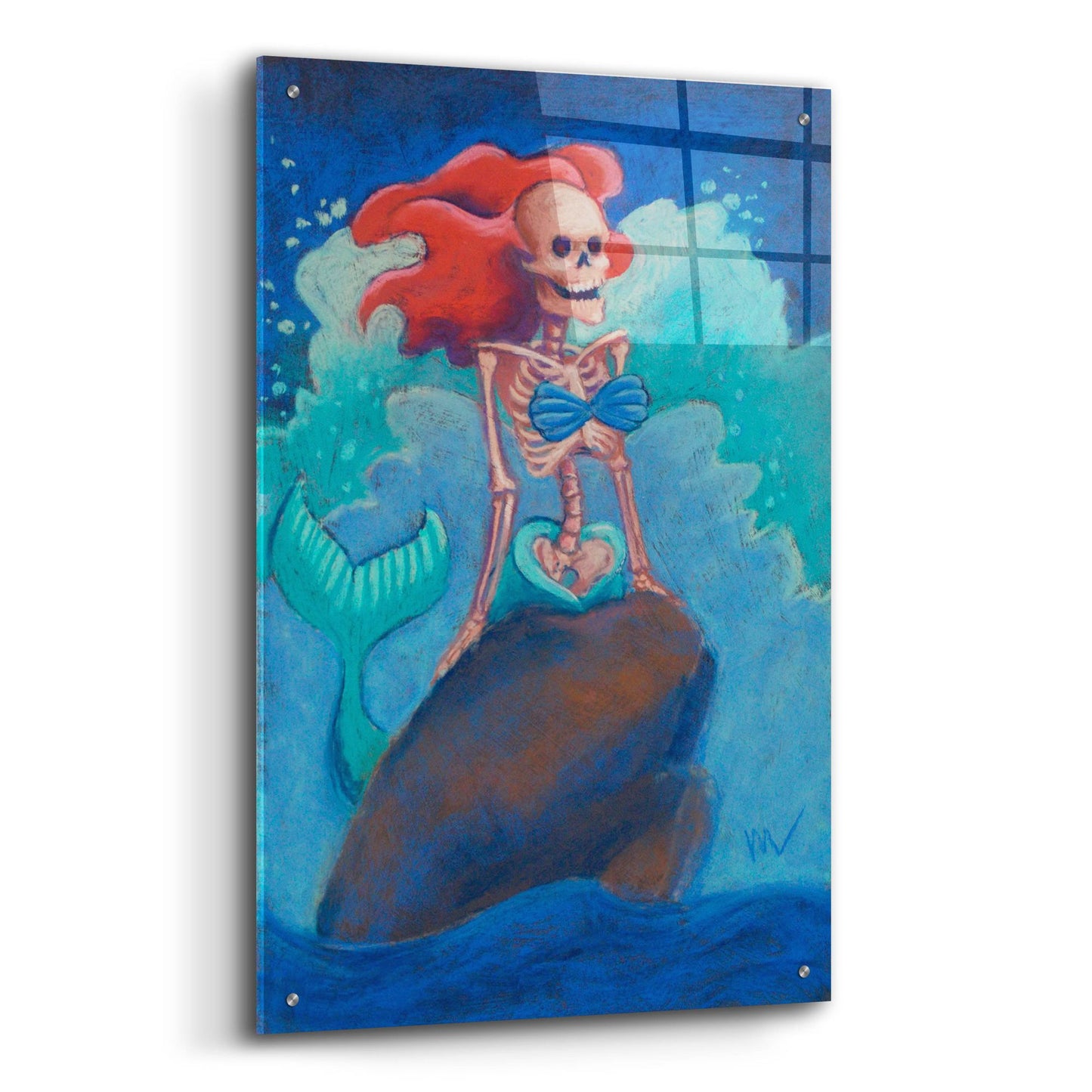 Epic Art 'Part of Your (Skelly) World' by Marie Marfia Fine Art, Acrylic Glass Wall Art,24x36
