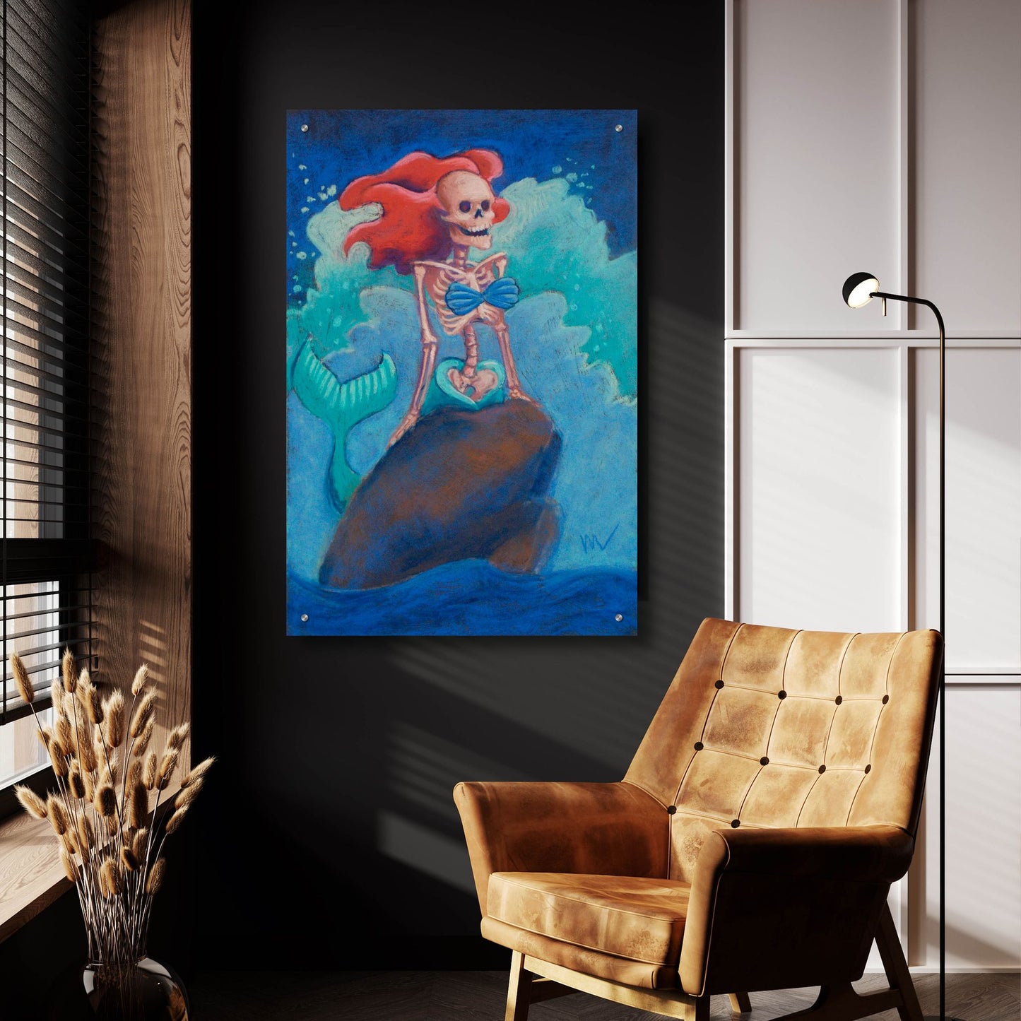 Epic Art 'Part of Your (Skelly) World' by Marie Marfia Fine Art, Acrylic Glass Wall Art,24x36
