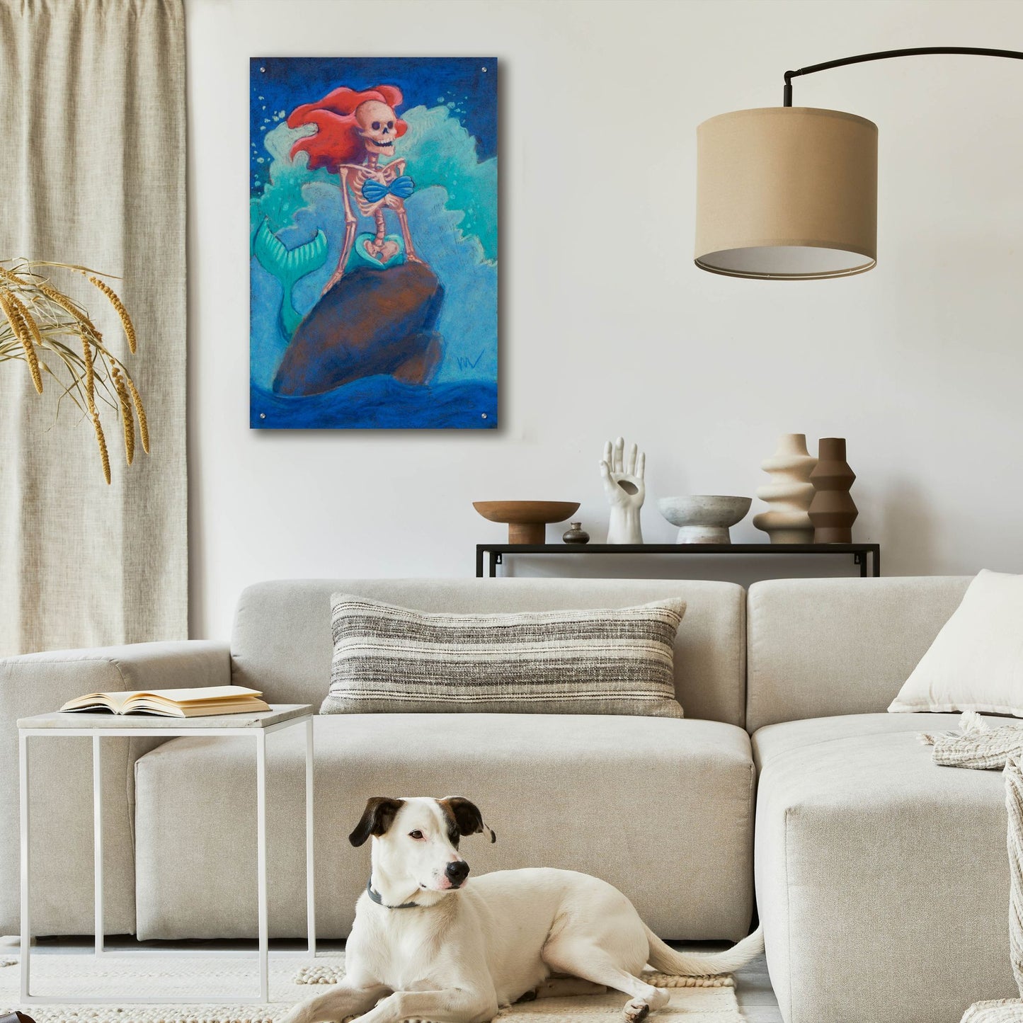 Epic Art 'Part of Your (Skelly) World' by Marie Marfia Fine Art, Acrylic Glass Wall Art,24x36