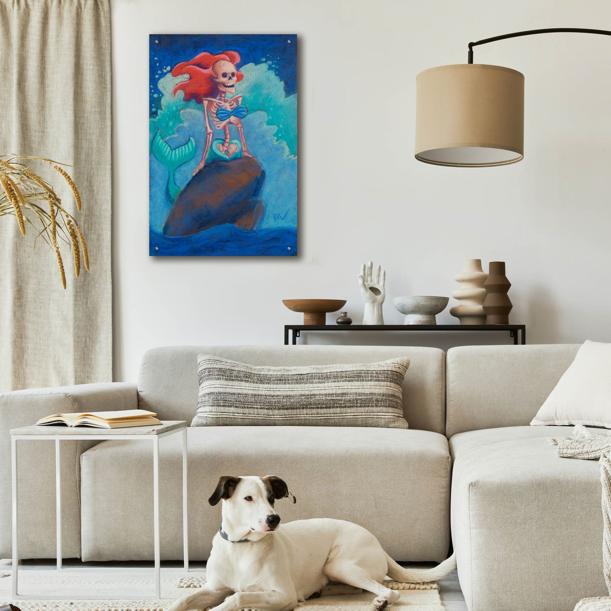Epic Art 'Part of Your (Skelly) World' by Marie Marfia Fine Art, Acrylic Glass Wall Art,24x36