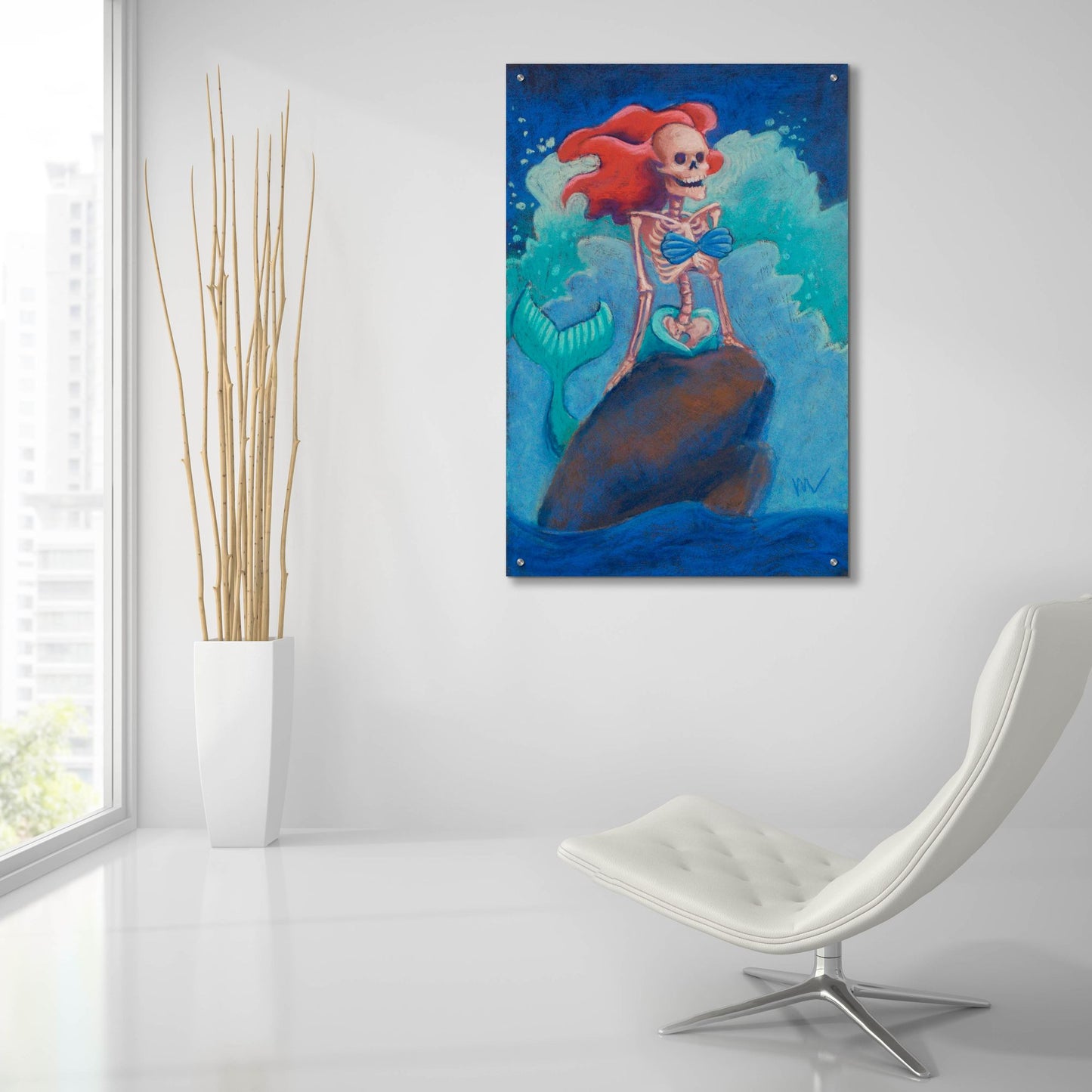 Epic Art 'Part of Your (Skelly) World' by Marie Marfia Fine Art, Acrylic Glass Wall Art,24x36