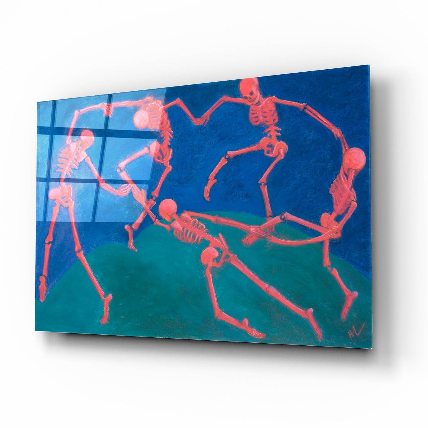 Epic Art 'The (Skelly) Dance' by Marie Marfia Fine Art, Acrylic Glass Wall Art,16x12