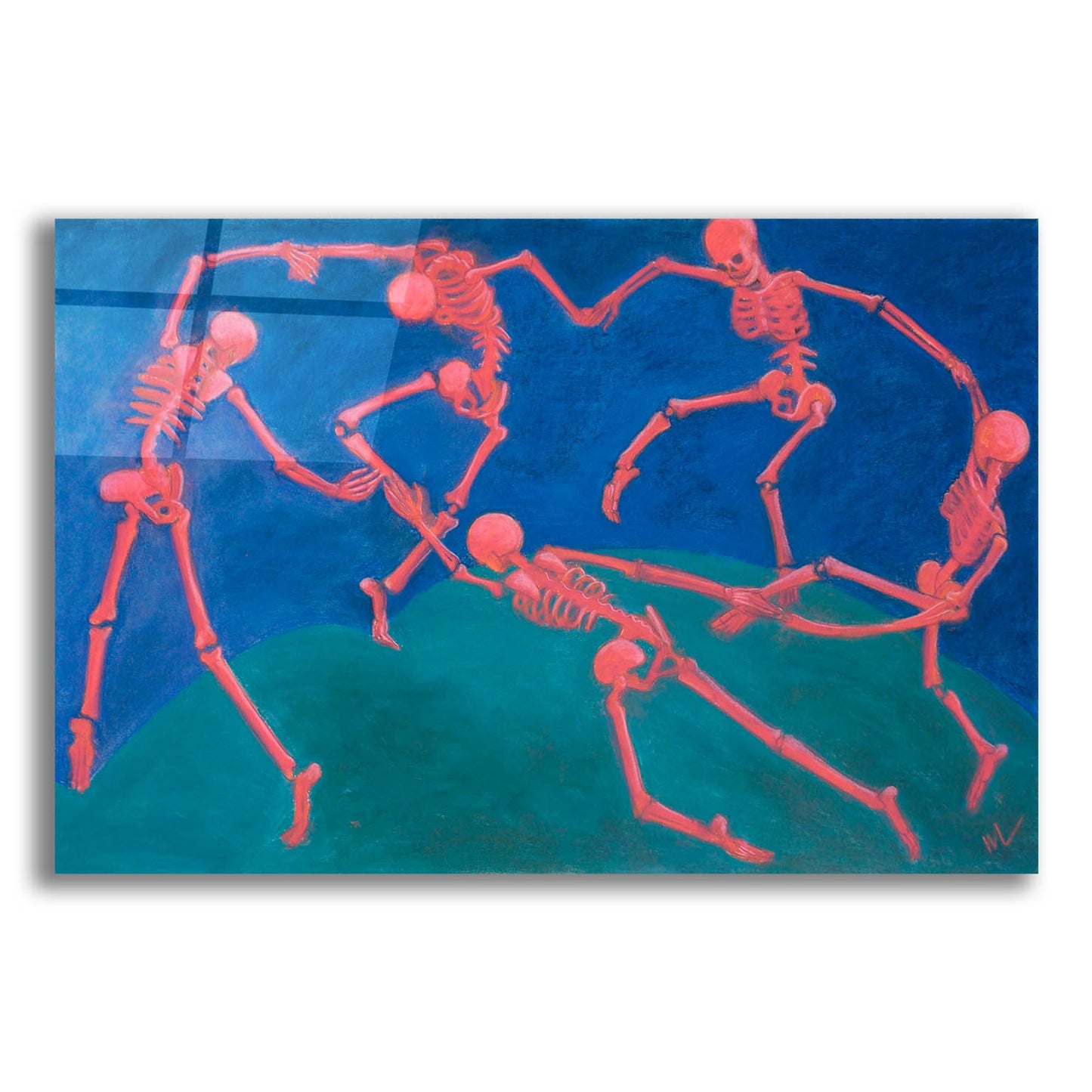 Epic Art 'The (Skelly) Dance' by Marie Marfia Fine Art, Acrylic Glass Wall Art,16x12