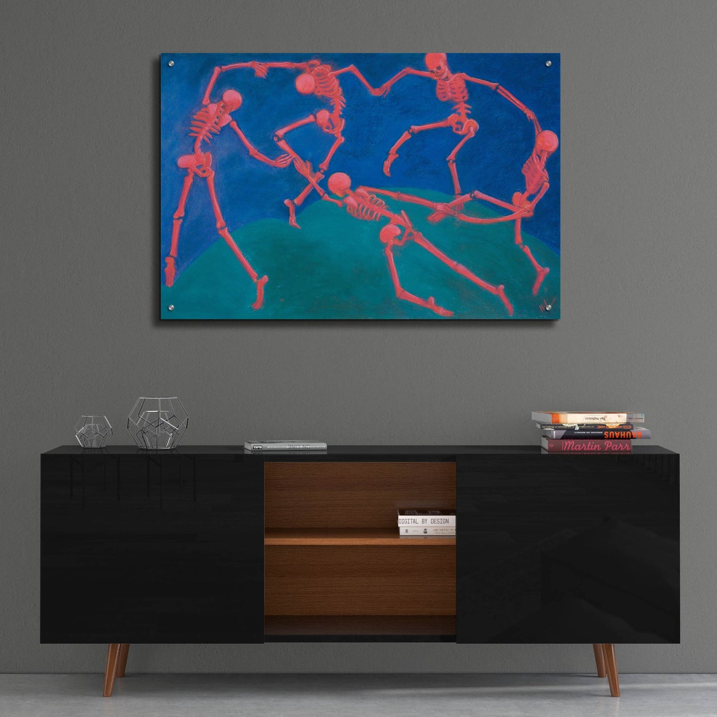 Epic Art 'The (Skelly) Dance' by Marie Marfia Fine Art, Acrylic Glass Wall Art,36x24