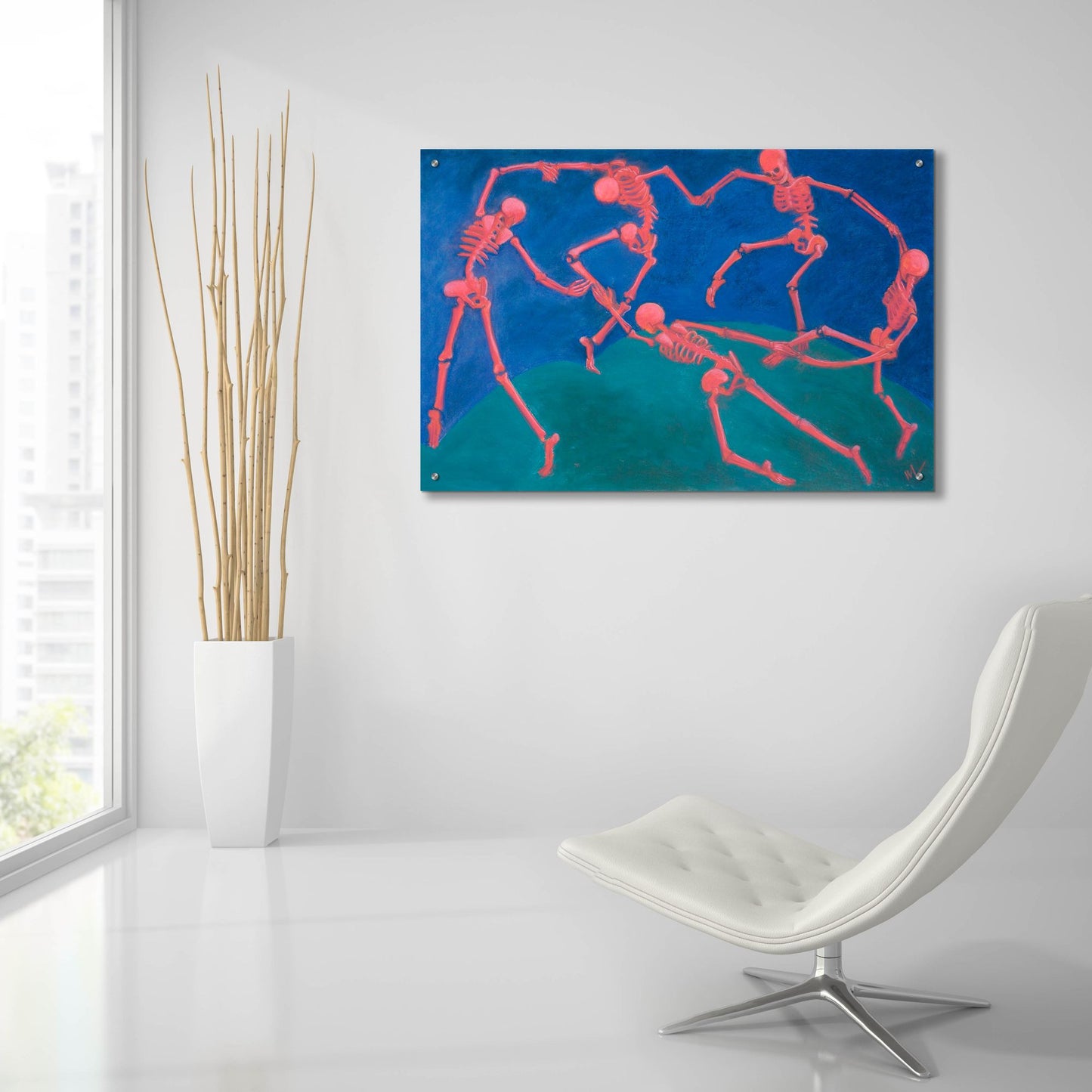 Epic Art 'The (Skelly) Dance' by Marie Marfia Fine Art, Acrylic Glass Wall Art,36x24