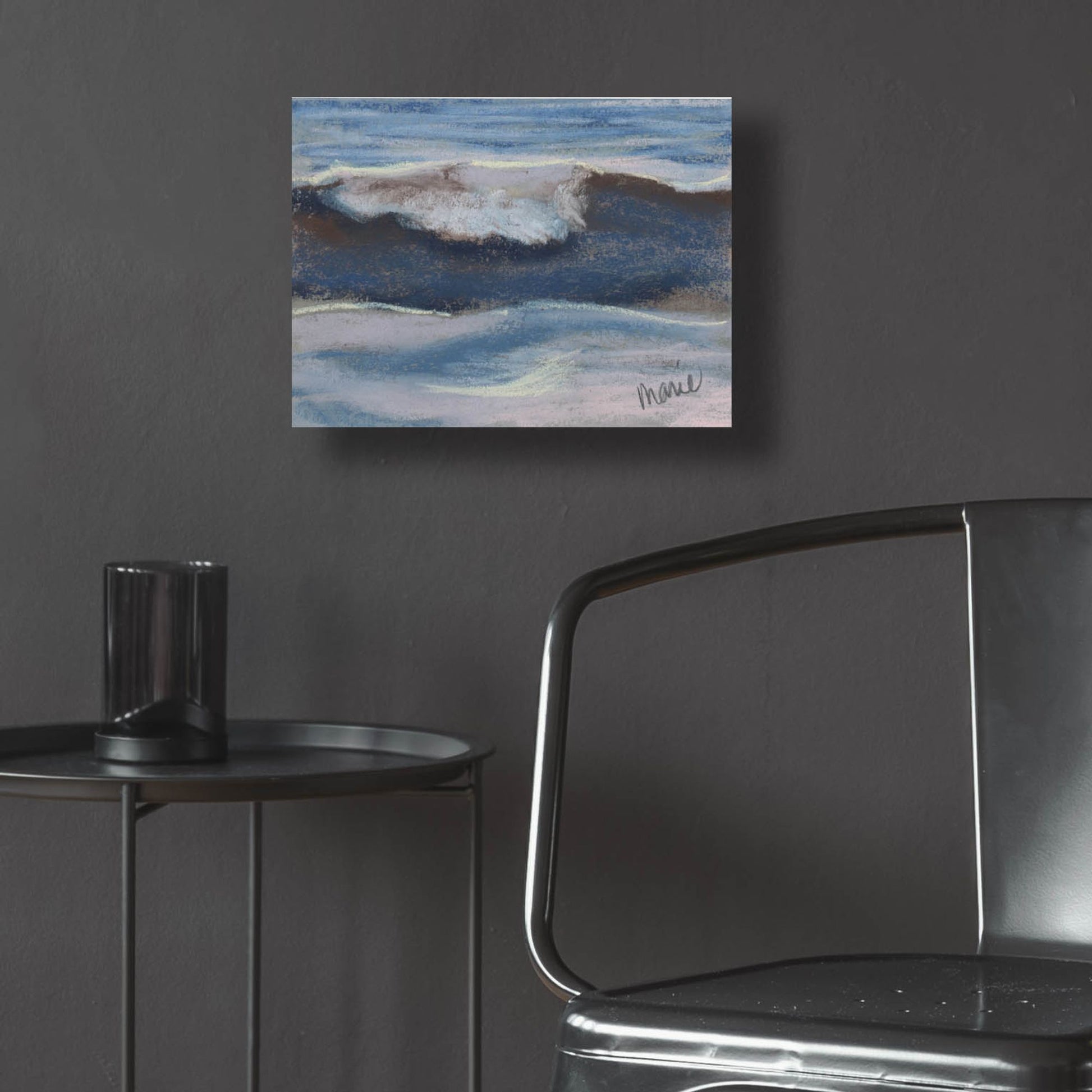 Epic Art 'Wave Portrait No. 12' by Marie Marfia Fine Art, Acrylic Glass Wall Art,16x12