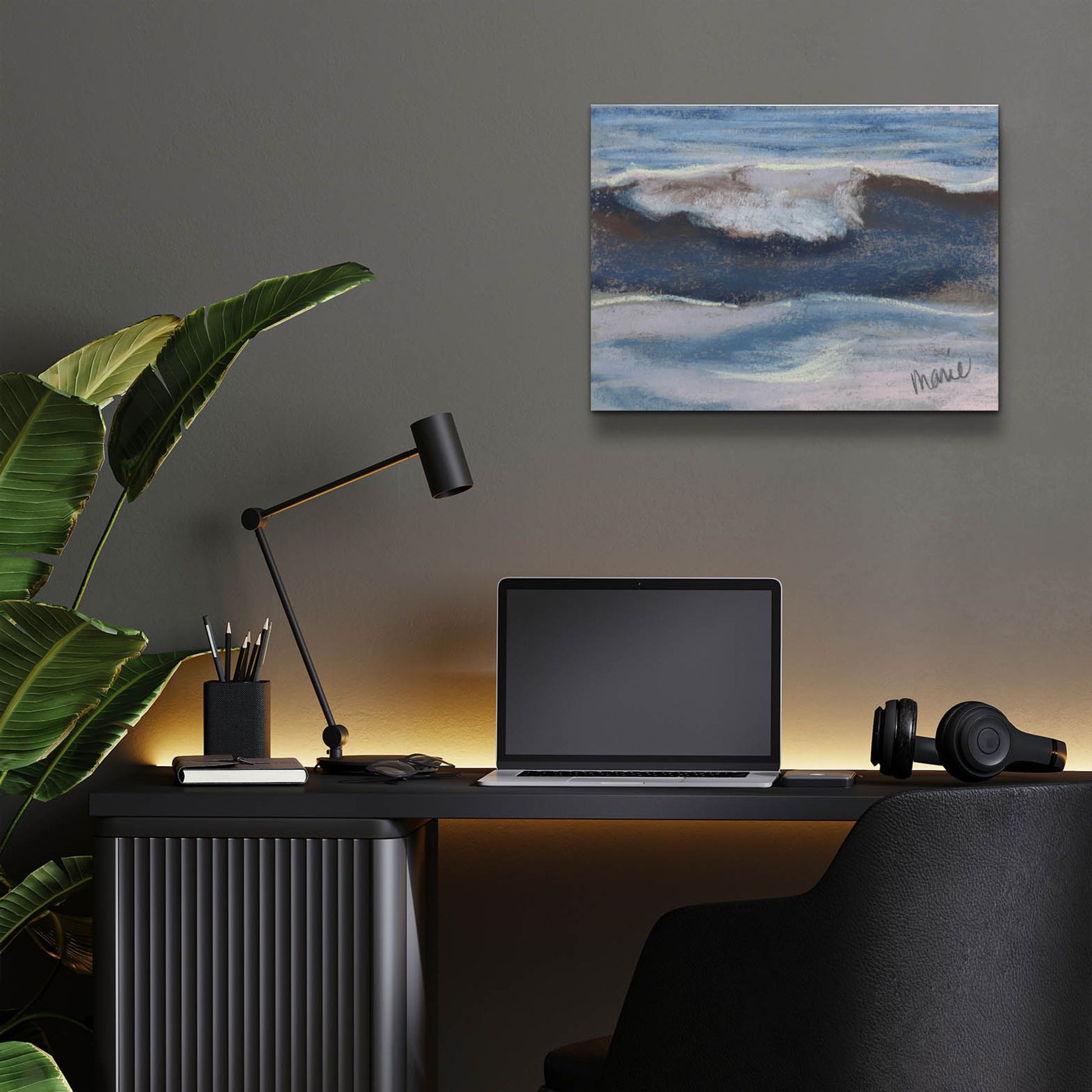 Epic Art 'Wave Portrait No. 12' by Marie Marfia Fine Art, Acrylic Glass Wall Art,16x12