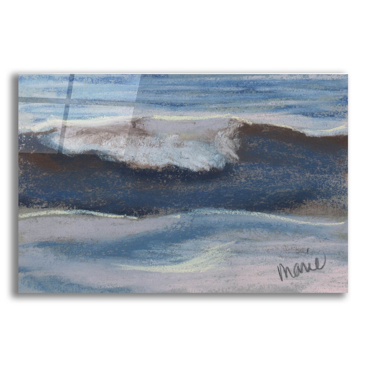 Epic Art 'Wave Portrait No. 12' by Marie Marfia Fine Art, Acrylic Glass Wall Art,16x12