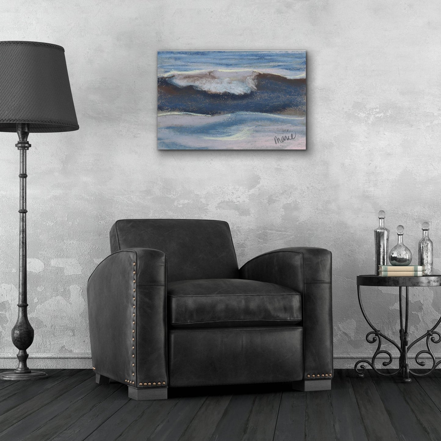 Epic Art 'Wave Portrait No. 12' by Marie Marfia Fine Art, Acrylic Glass Wall Art,24x16