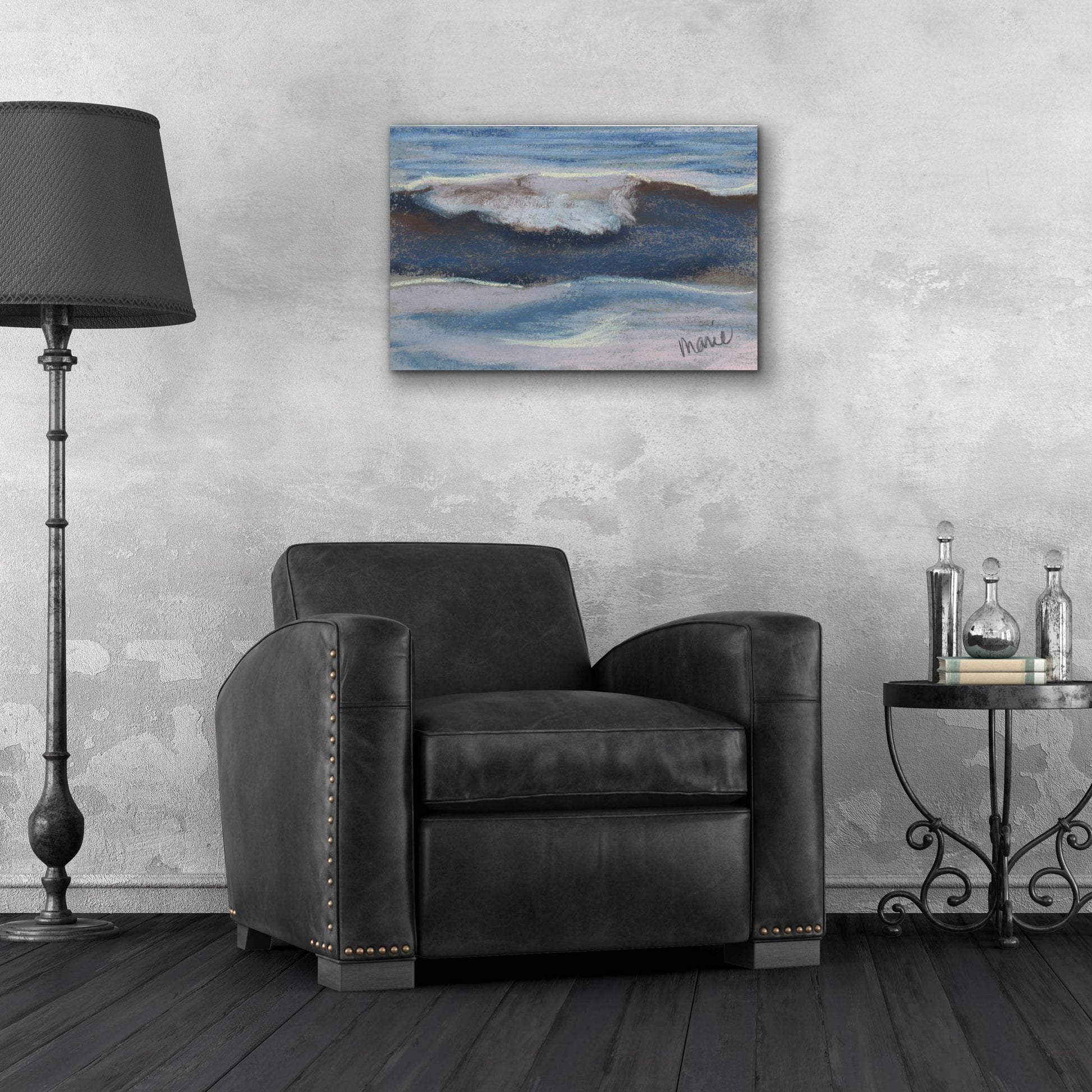 Epic Art 'Wave Portrait No. 12' by Marie Marfia Fine Art, Acrylic Glass Wall Art,24x16