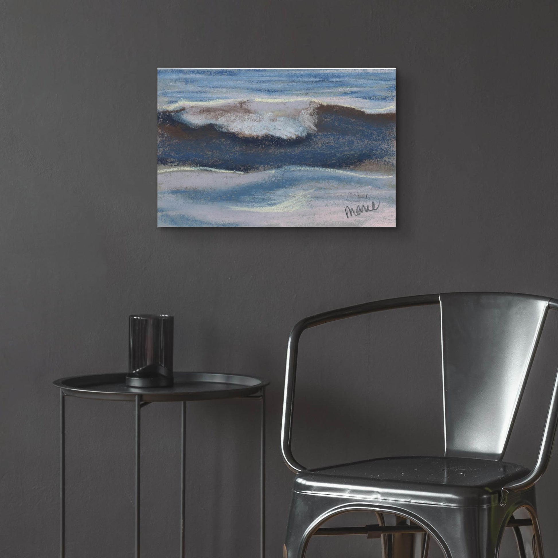Epic Art 'Wave Portrait No. 12' by Marie Marfia Fine Art, Acrylic Glass Wall Art,24x16