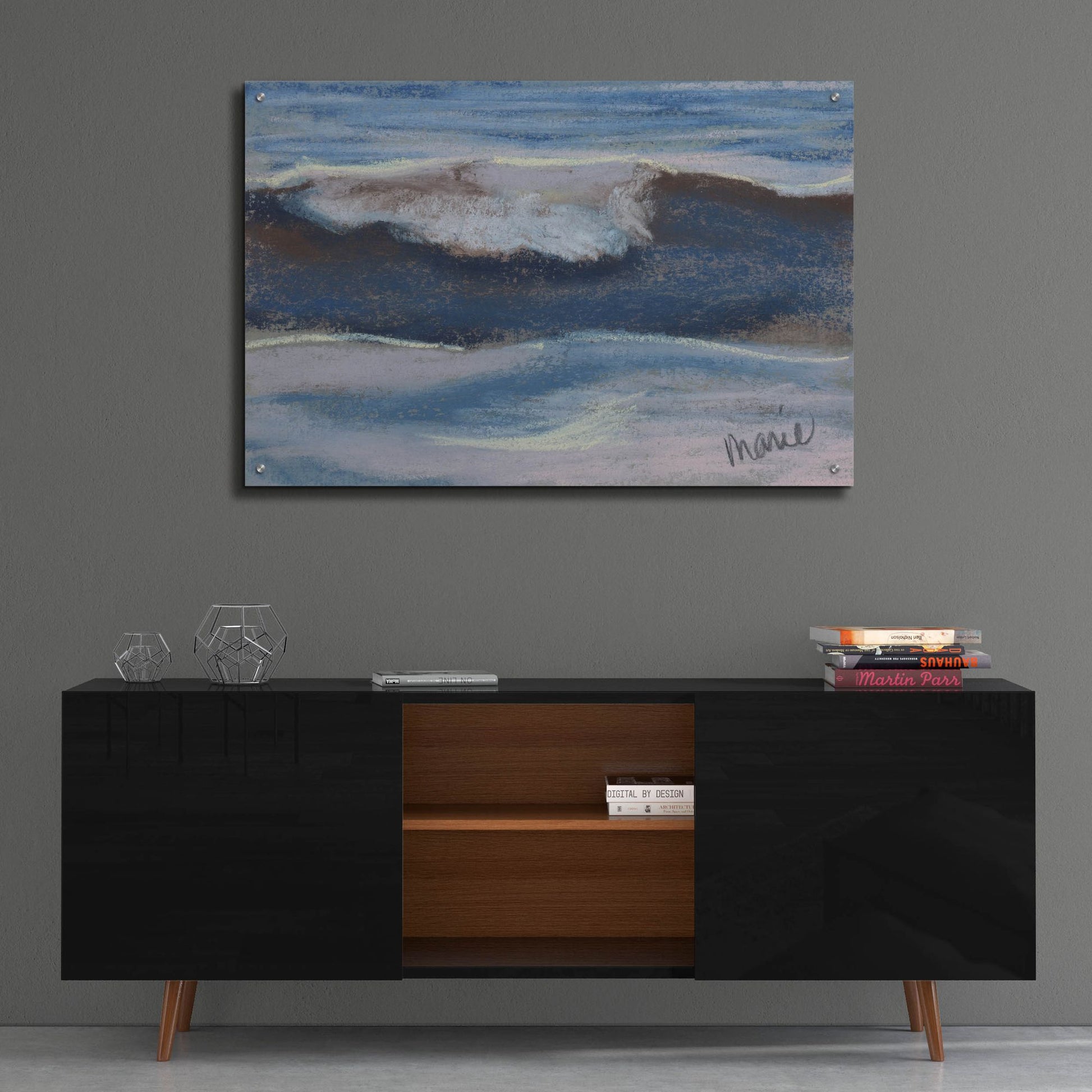 Epic Art 'Wave Portrait No. 12' by Marie Marfia Fine Art, Acrylic Glass Wall Art,36x24