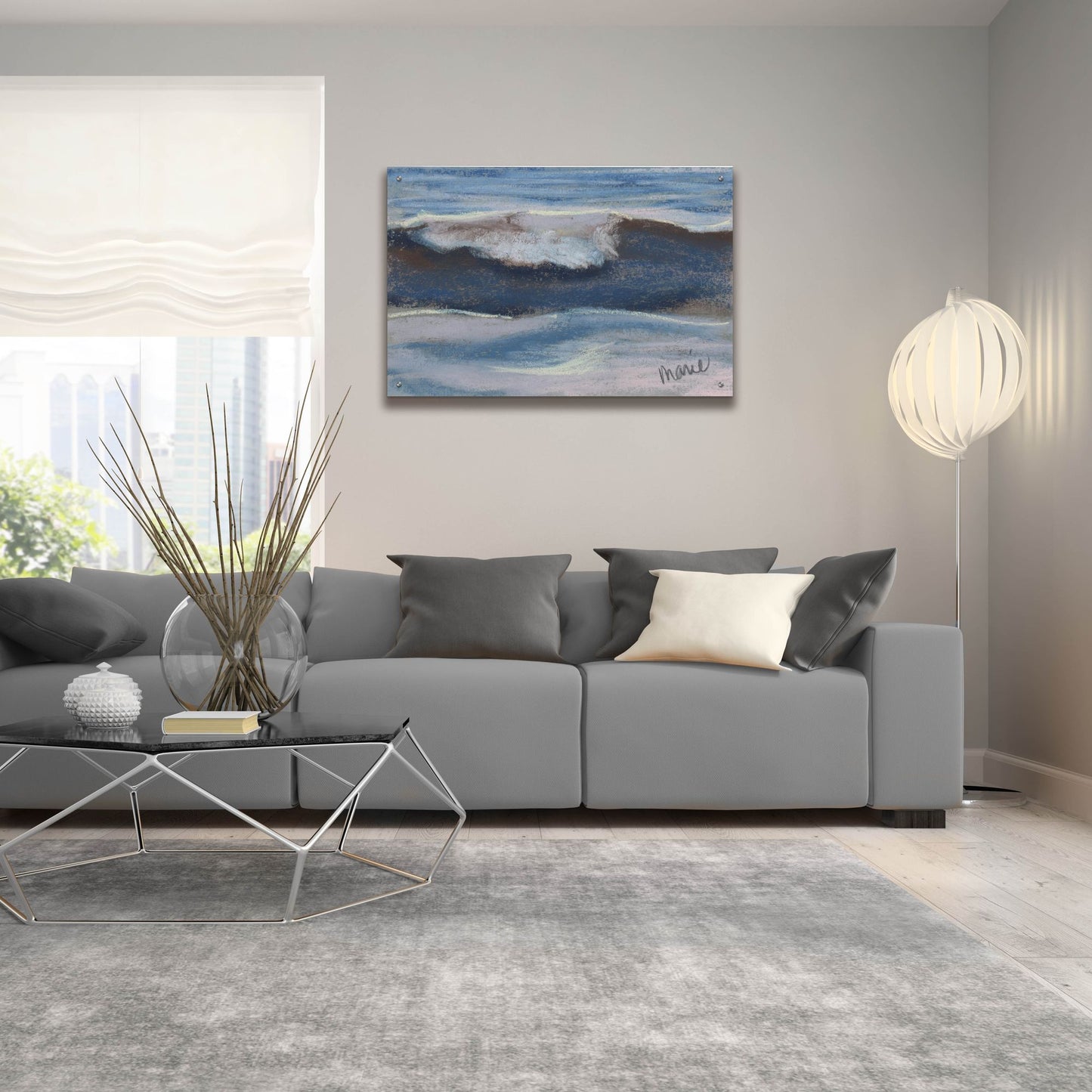 Epic Art 'Wave Portrait No. 12' by Marie Marfia Fine Art, Acrylic Glass Wall Art,36x24