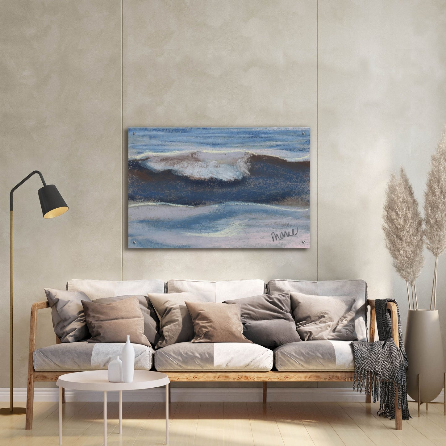 Epic Art 'Wave Portrait No. 12' by Marie Marfia Fine Art, Acrylic Glass Wall Art,36x24