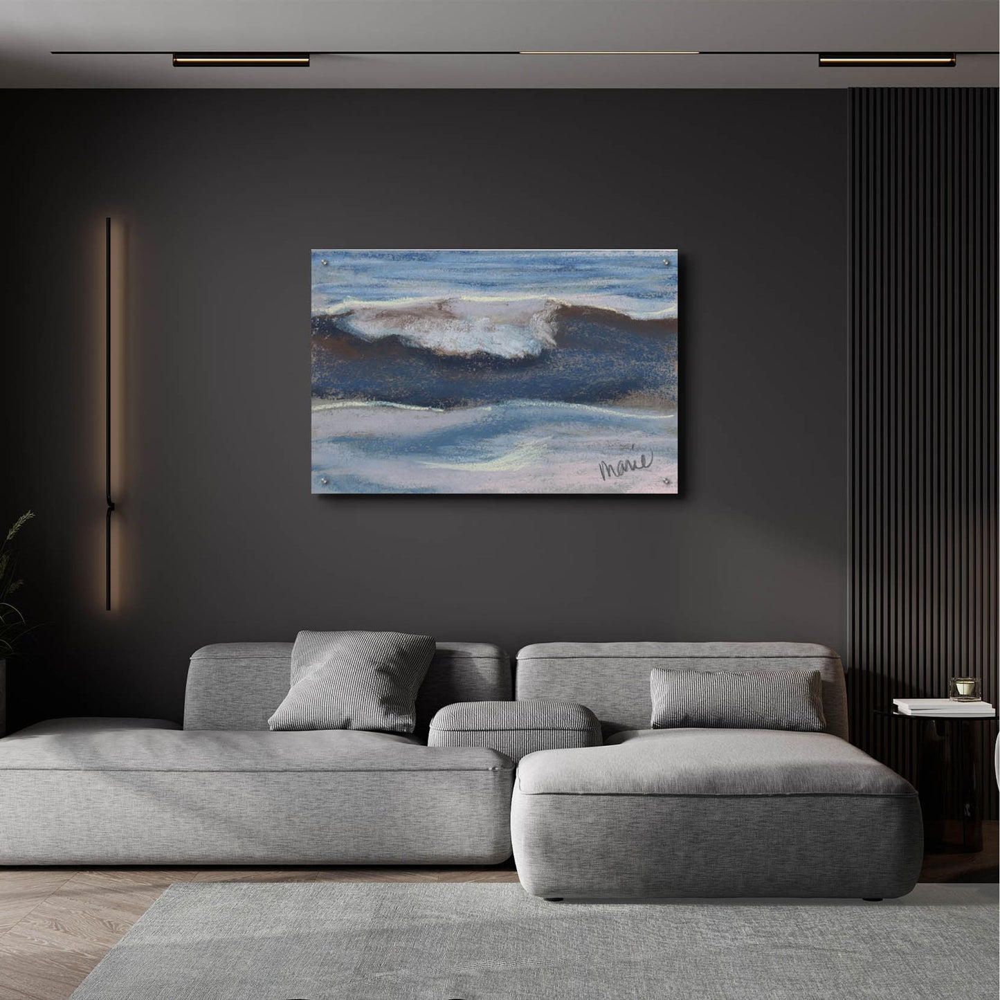 Epic Art 'Wave Portrait No. 12' by Marie Marfia Fine Art, Acrylic Glass Wall Art,36x24