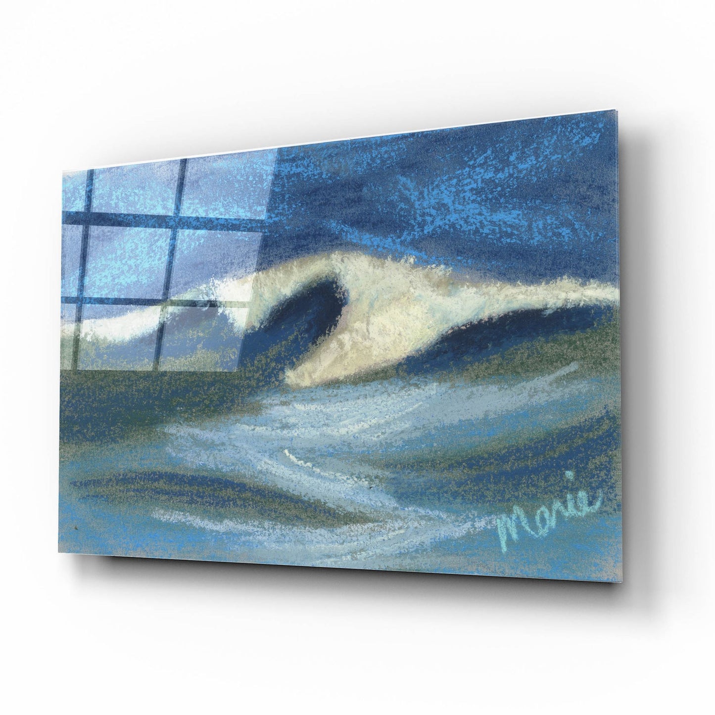 Epic Art 'Wave Portrait No. 18' by Marie Marfia Fine Art, Acrylic Glass Wall Art,16x12