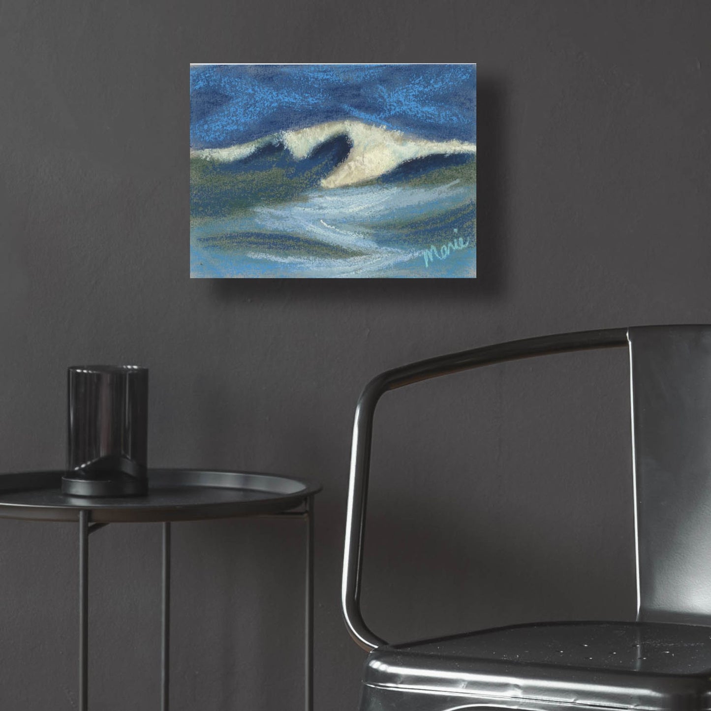 Epic Art 'Wave Portrait No. 18' by Marie Marfia Fine Art, Acrylic Glass Wall Art,16x12