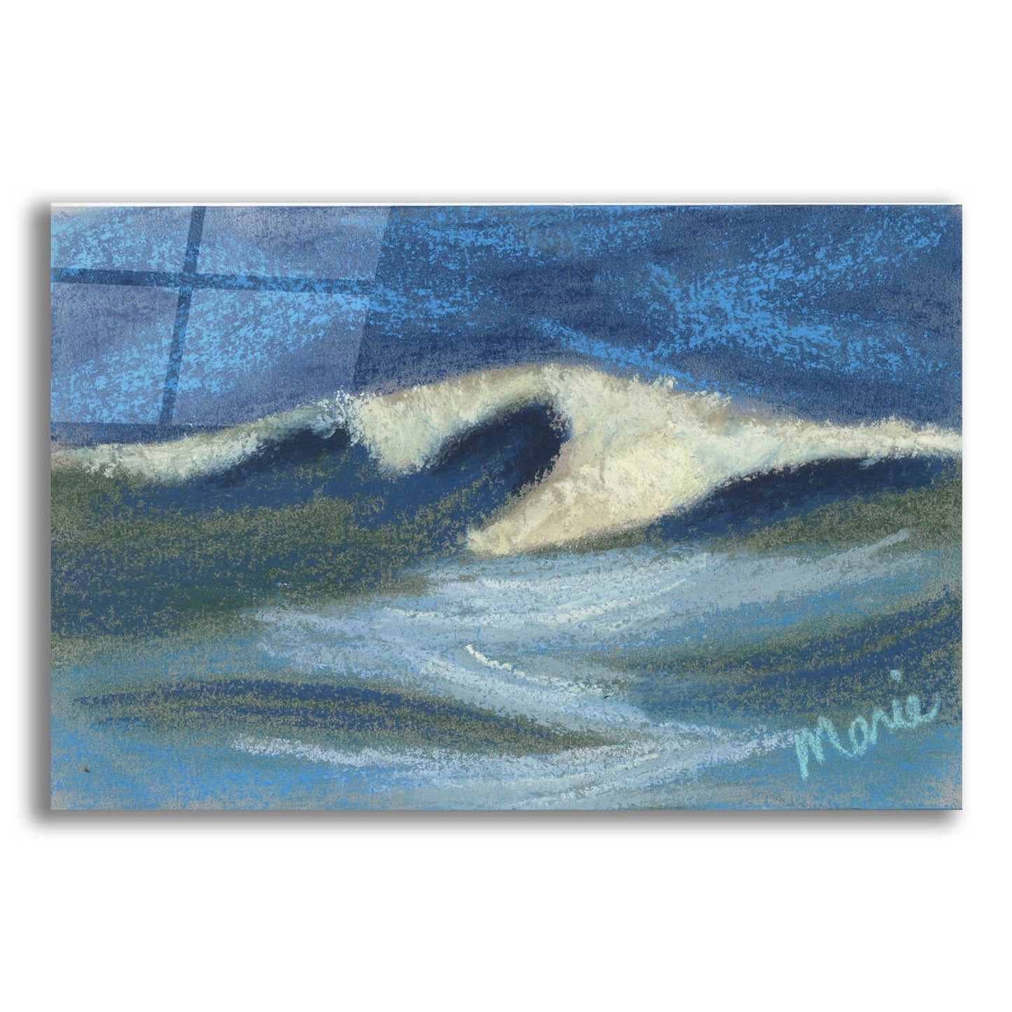 Epic Art 'Wave Portrait No. 18' by Marie Marfia Fine Art, Acrylic Glass Wall Art,16x12
