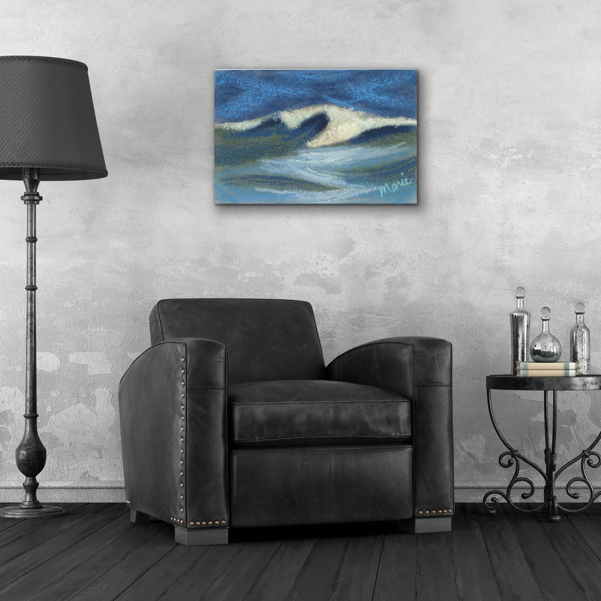 Epic Art 'Wave Portrait No. 18' by Marie Marfia Fine Art, Acrylic Glass Wall Art,24x16