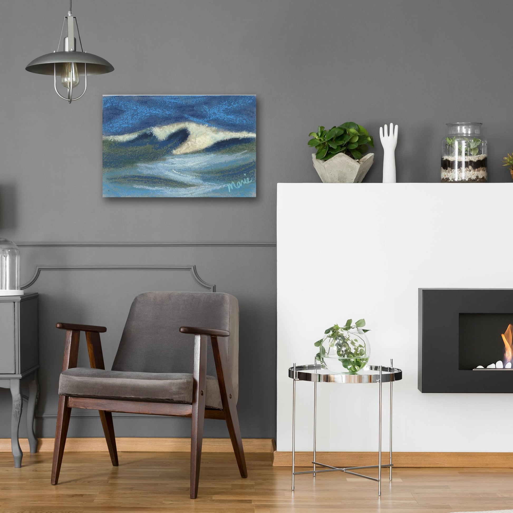Epic Art 'Wave Portrait No. 18' by Marie Marfia Fine Art, Acrylic Glass Wall Art,24x16