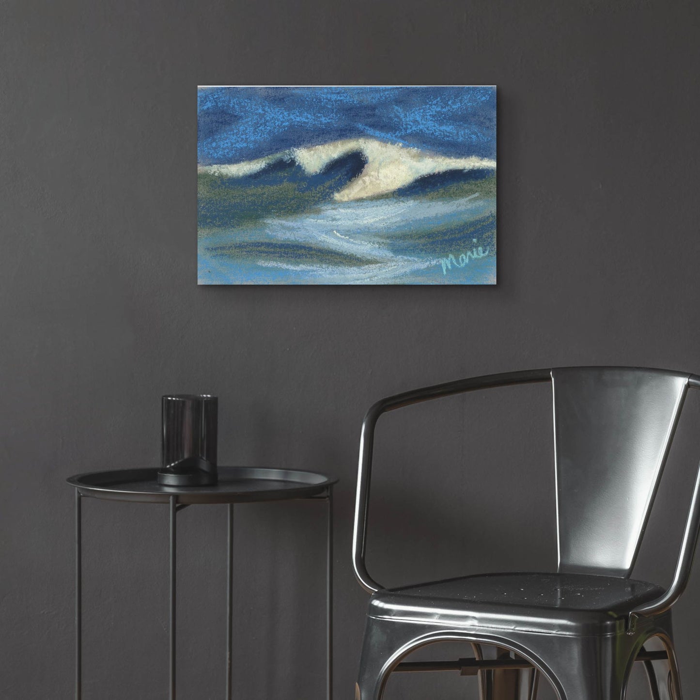 Epic Art 'Wave Portrait No. 18' by Marie Marfia Fine Art, Acrylic Glass Wall Art,24x16