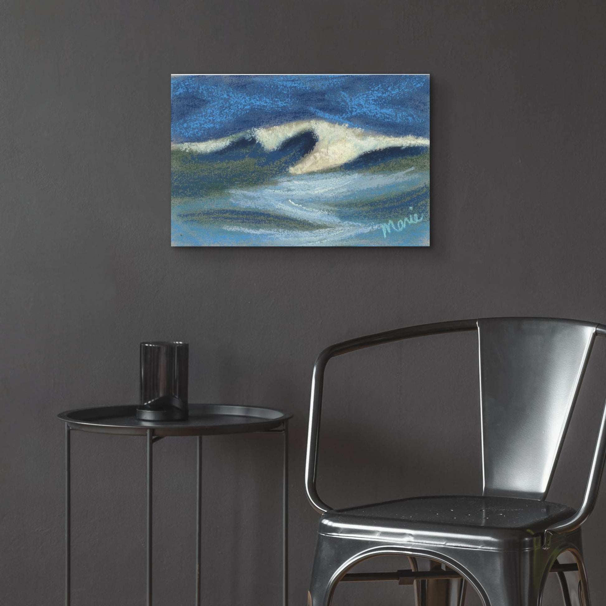 Epic Art 'Wave Portrait No. 18' by Marie Marfia Fine Art, Acrylic Glass Wall Art,24x16