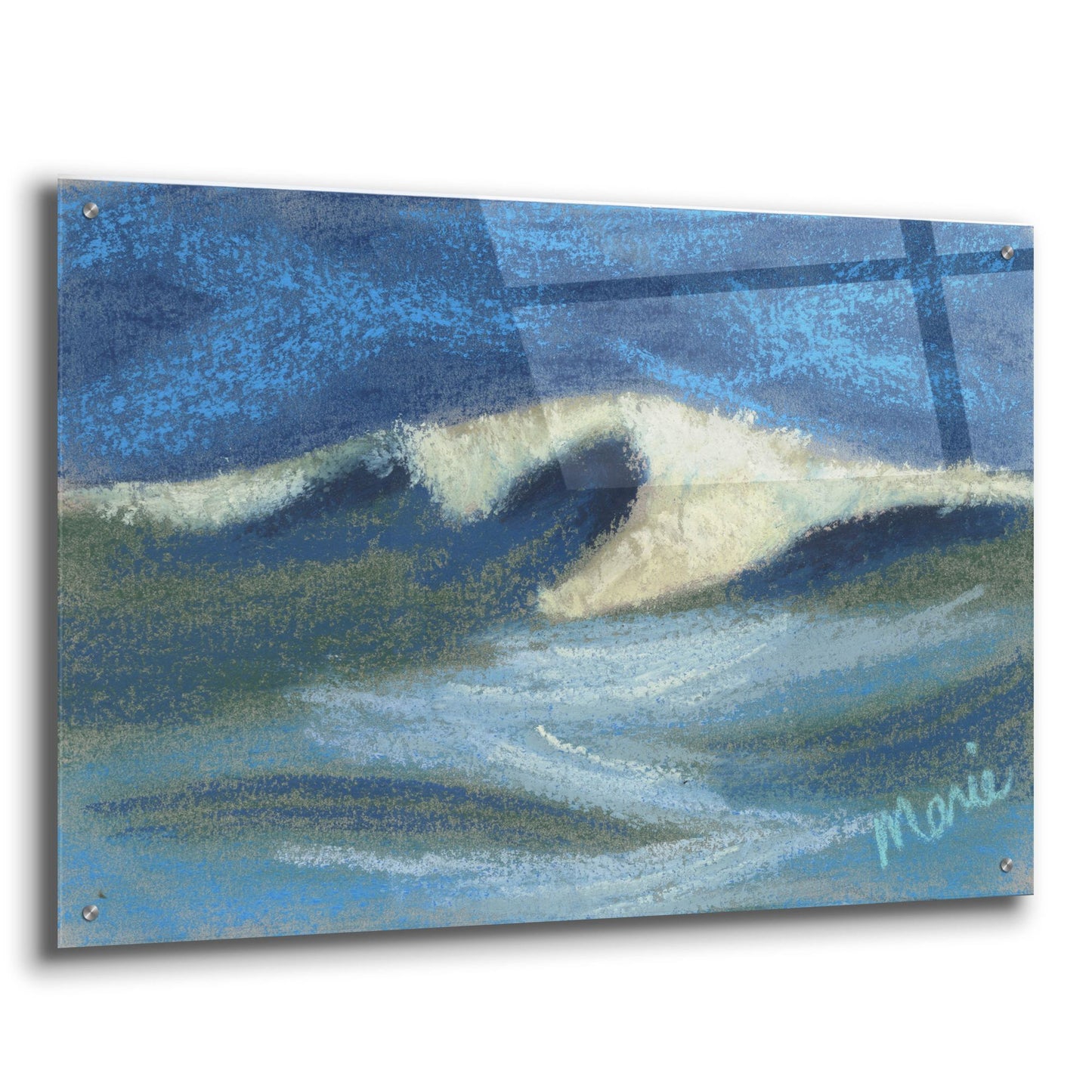 Epic Art 'Wave Portrait No. 18' by Marie Marfia Fine Art, Acrylic Glass Wall Art,36x24