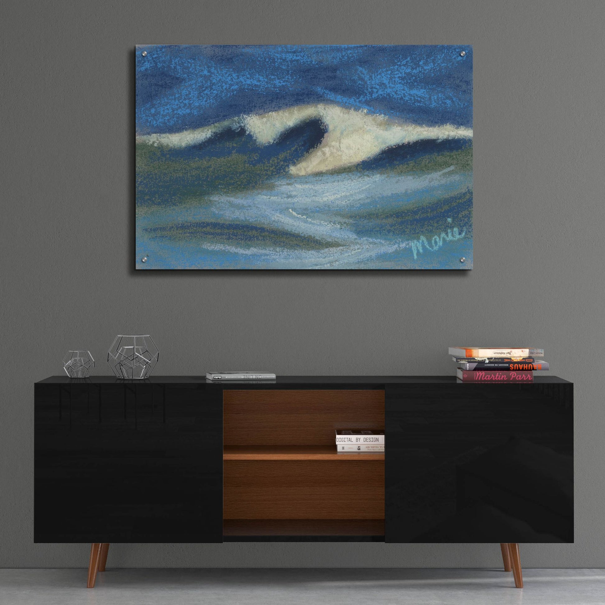 Epic Art 'Wave Portrait No. 18' by Marie Marfia Fine Art, Acrylic Glass Wall Art,36x24