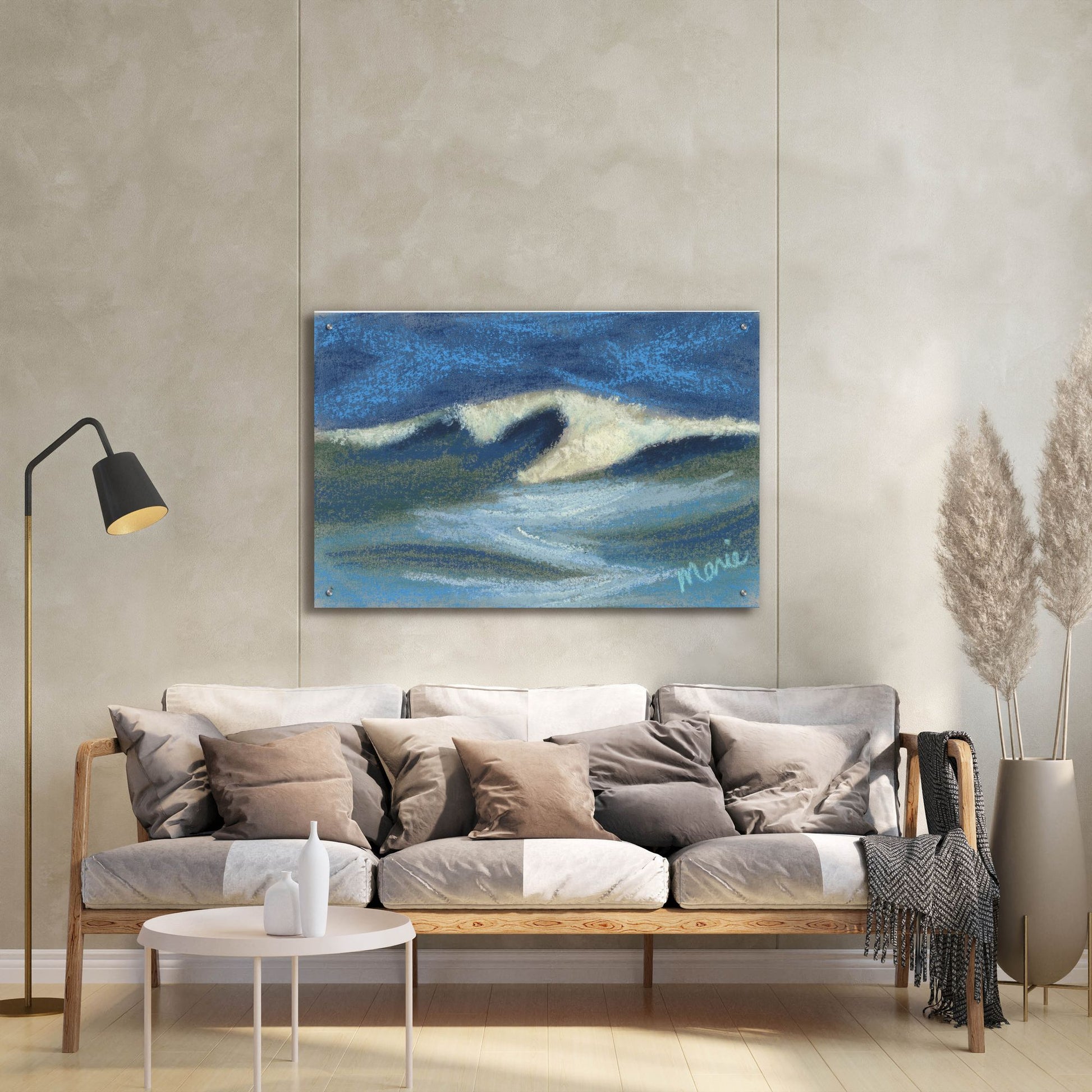 Epic Art 'Wave Portrait No. 18' by Marie Marfia Fine Art, Acrylic Glass Wall Art,36x24