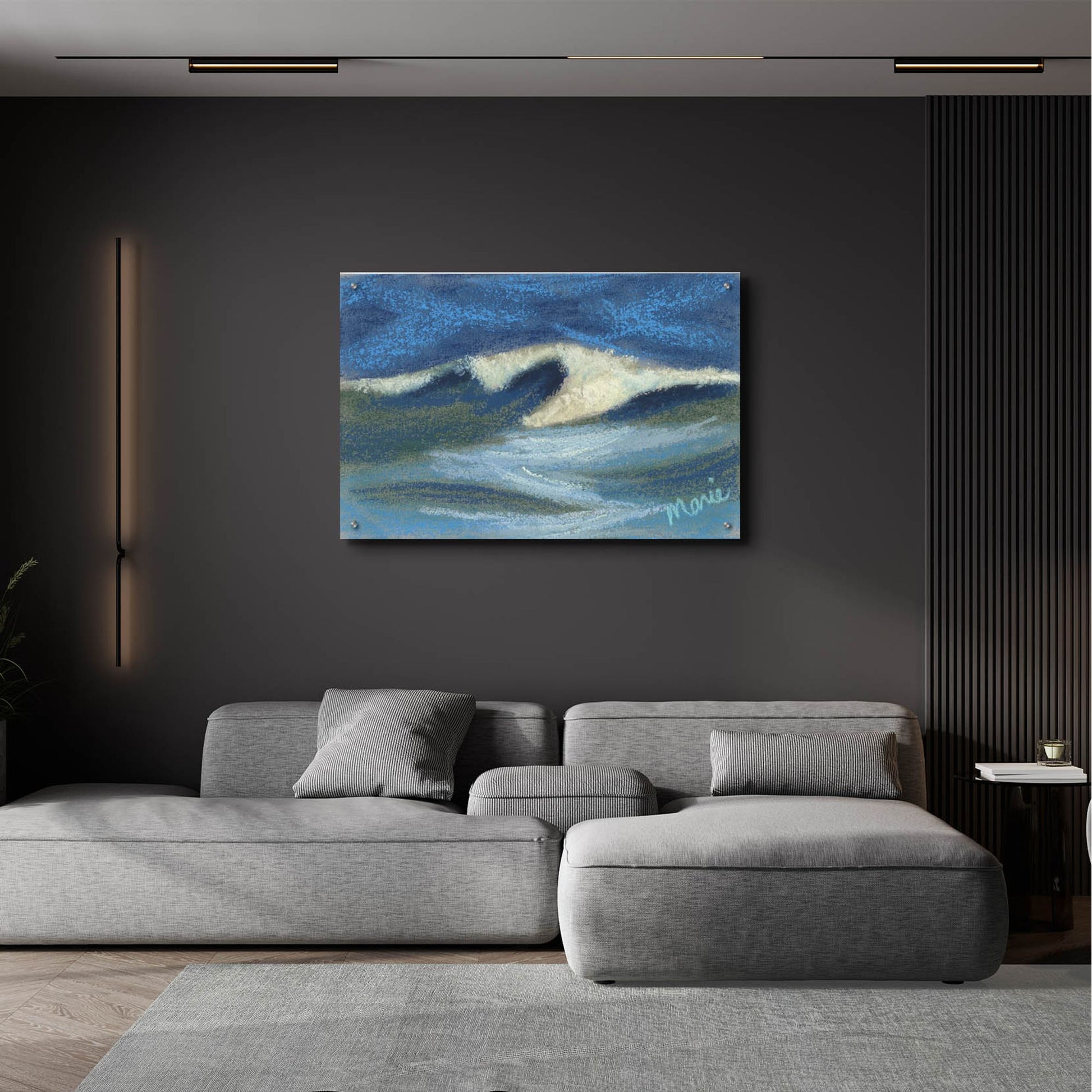 Epic Art 'Wave Portrait No. 18' by Marie Marfia Fine Art, Acrylic Glass Wall Art,36x24