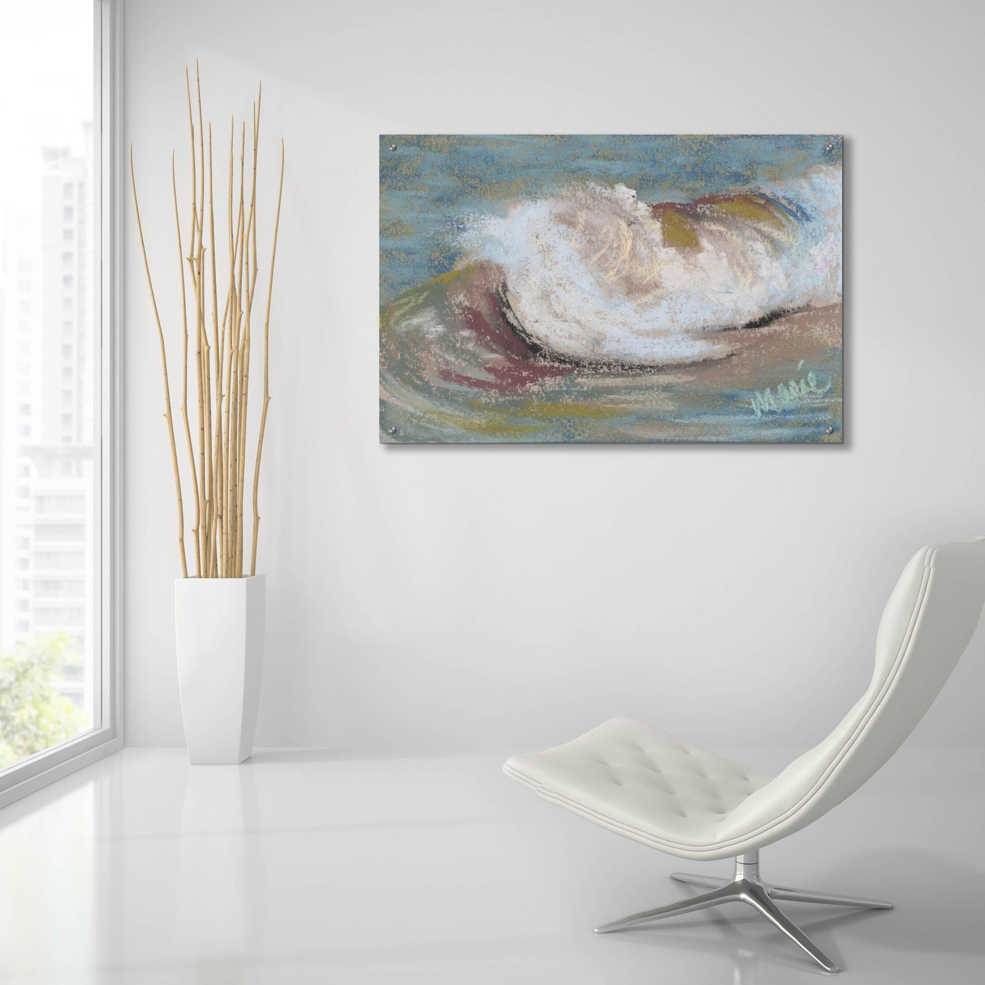 Epic Art 'Wave Portrait No. 21' by Marie Marfia Fine Art, Acrylic Glass Wall Art,36x24