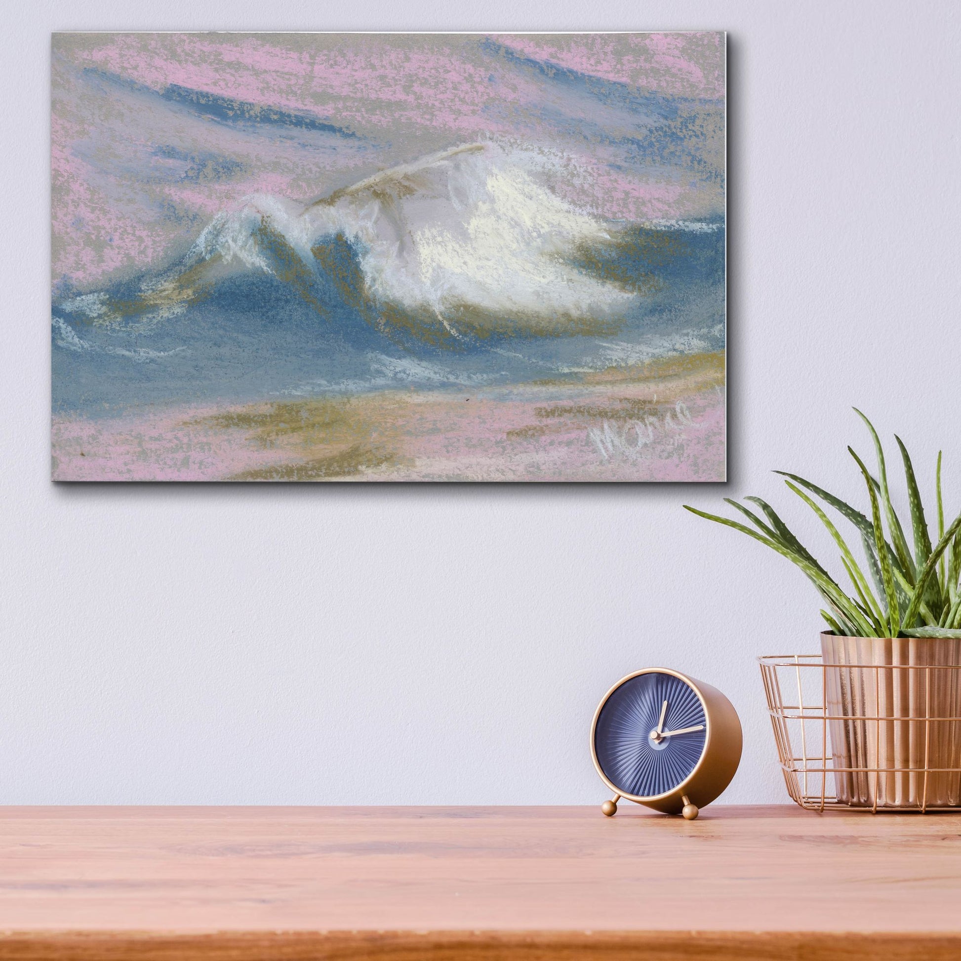 Epic Art 'Wave Portrait No. 49' by Marie Marfia Fine Art, Acrylic Glass Wall Art,16x12