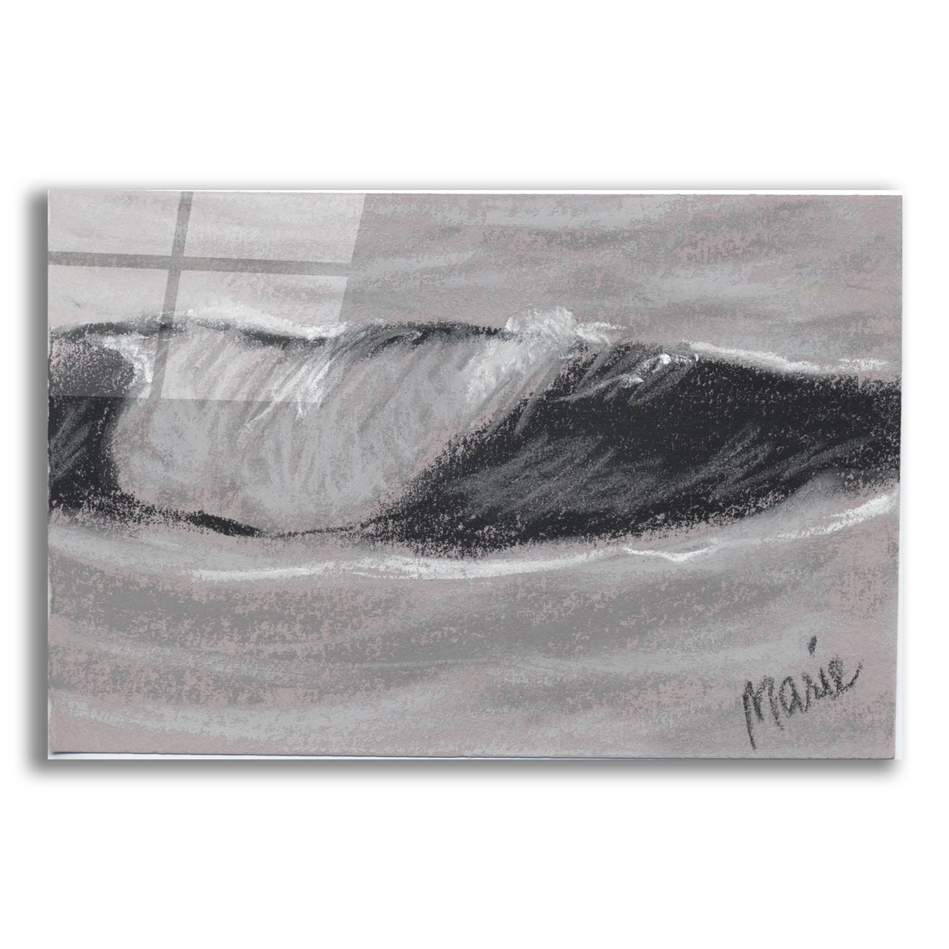 Epic Art 'Wave Portrait No. 54' by Marie Marfia Fine Art, Acrylic Glass Wall Art,16x12