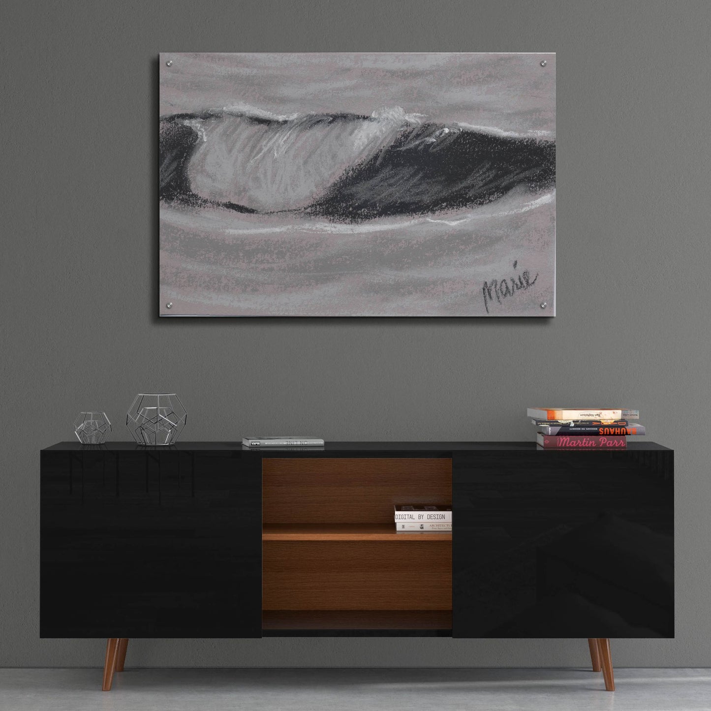 Epic Art 'Wave Portrait No. 54' by Marie Marfia Fine Art, Acrylic Glass Wall Art,36x24