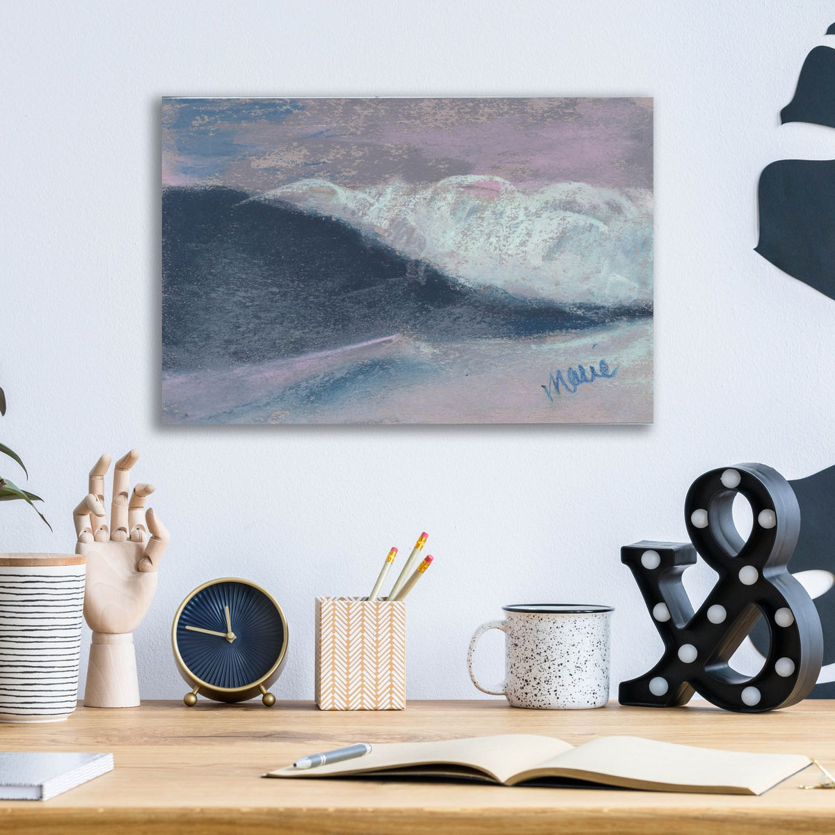 Epic Art 'Wave Portrait No. 57' by Marie Marfia Fine Art, Acrylic Glass Wall Art,16x12