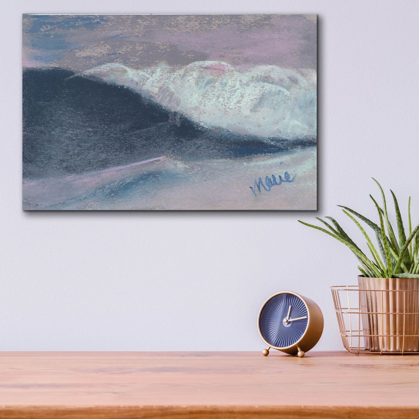 Epic Art 'Wave Portrait No. 57' by Marie Marfia Fine Art, Acrylic Glass Wall Art,16x12