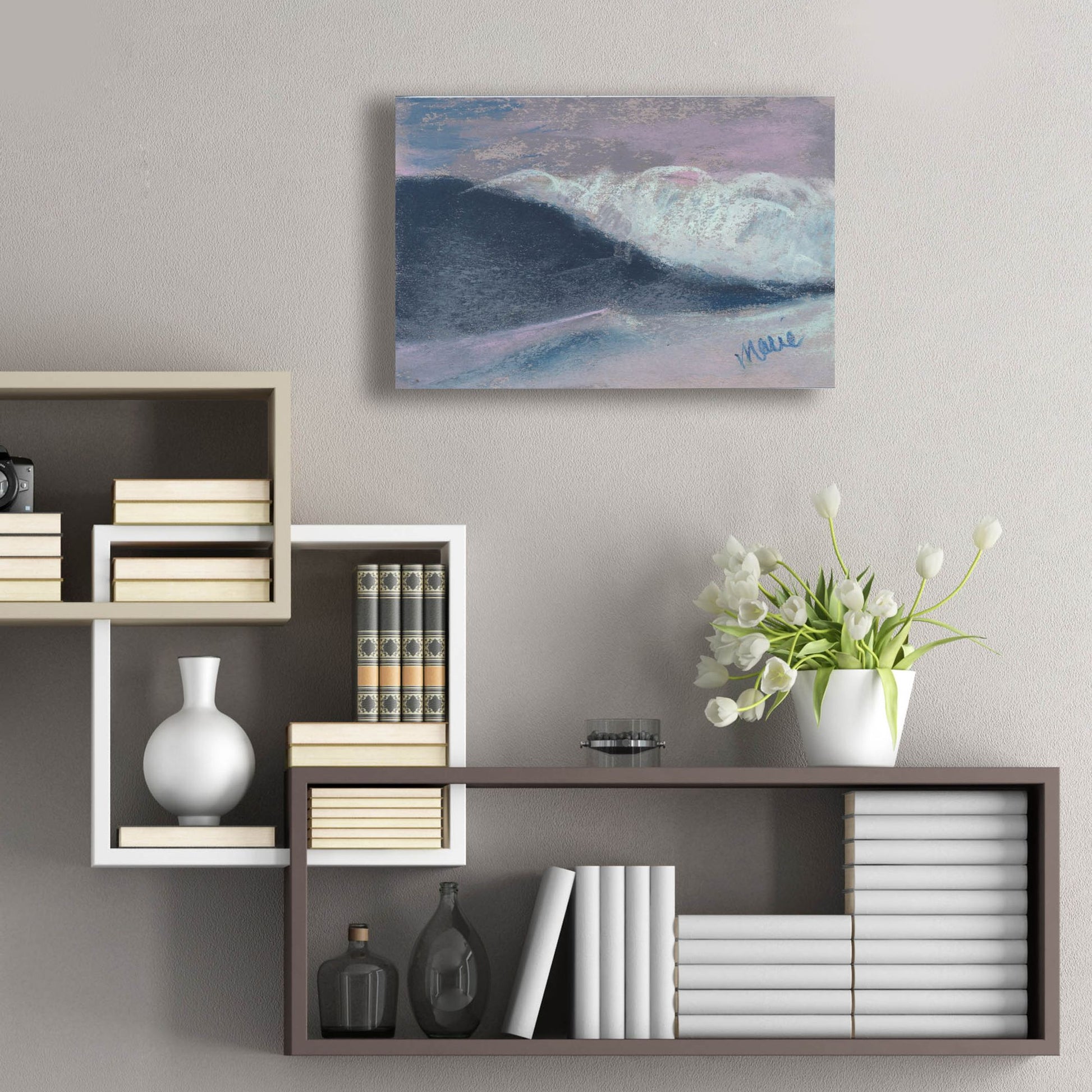 Epic Art 'Wave Portrait No. 57' by Marie Marfia Fine Art, Acrylic Glass Wall Art,24x16