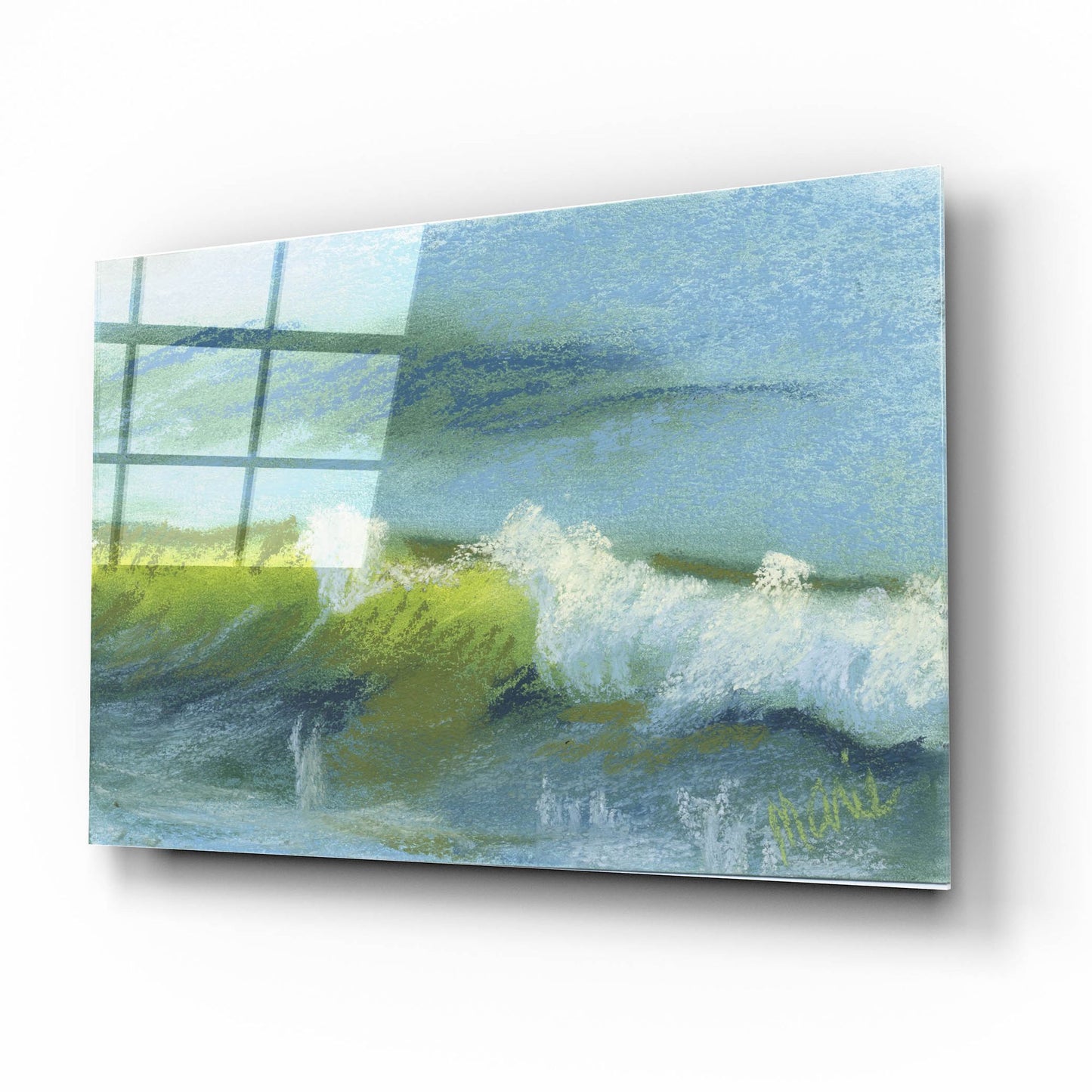 Epic Art 'Wave Portrait No. 64' by Marie Marfia Fine Art, Acrylic Glass Wall Art,16x12