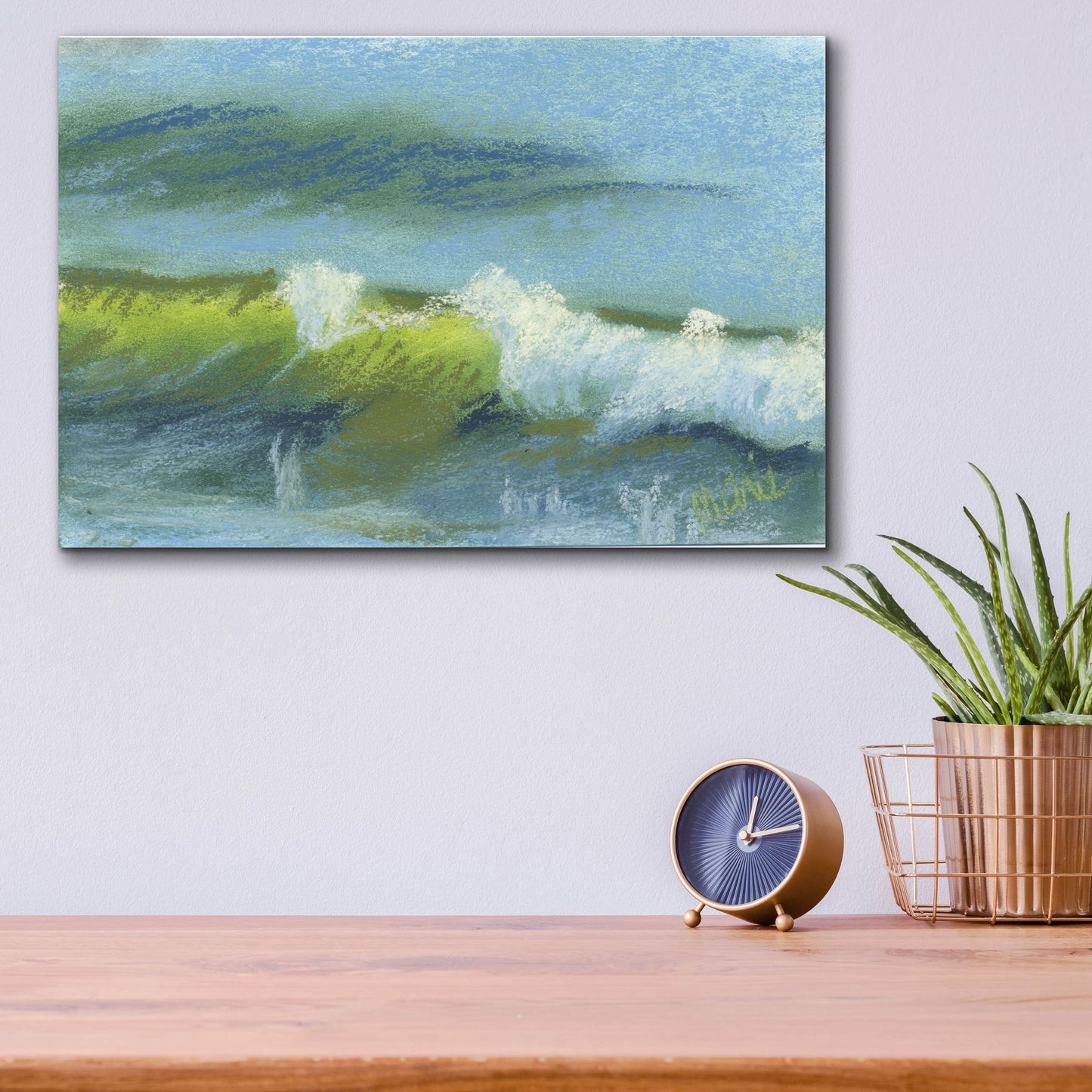 Epic Art 'Wave Portrait No. 64' by Marie Marfia Fine Art, Acrylic Glass Wall Art,16x12