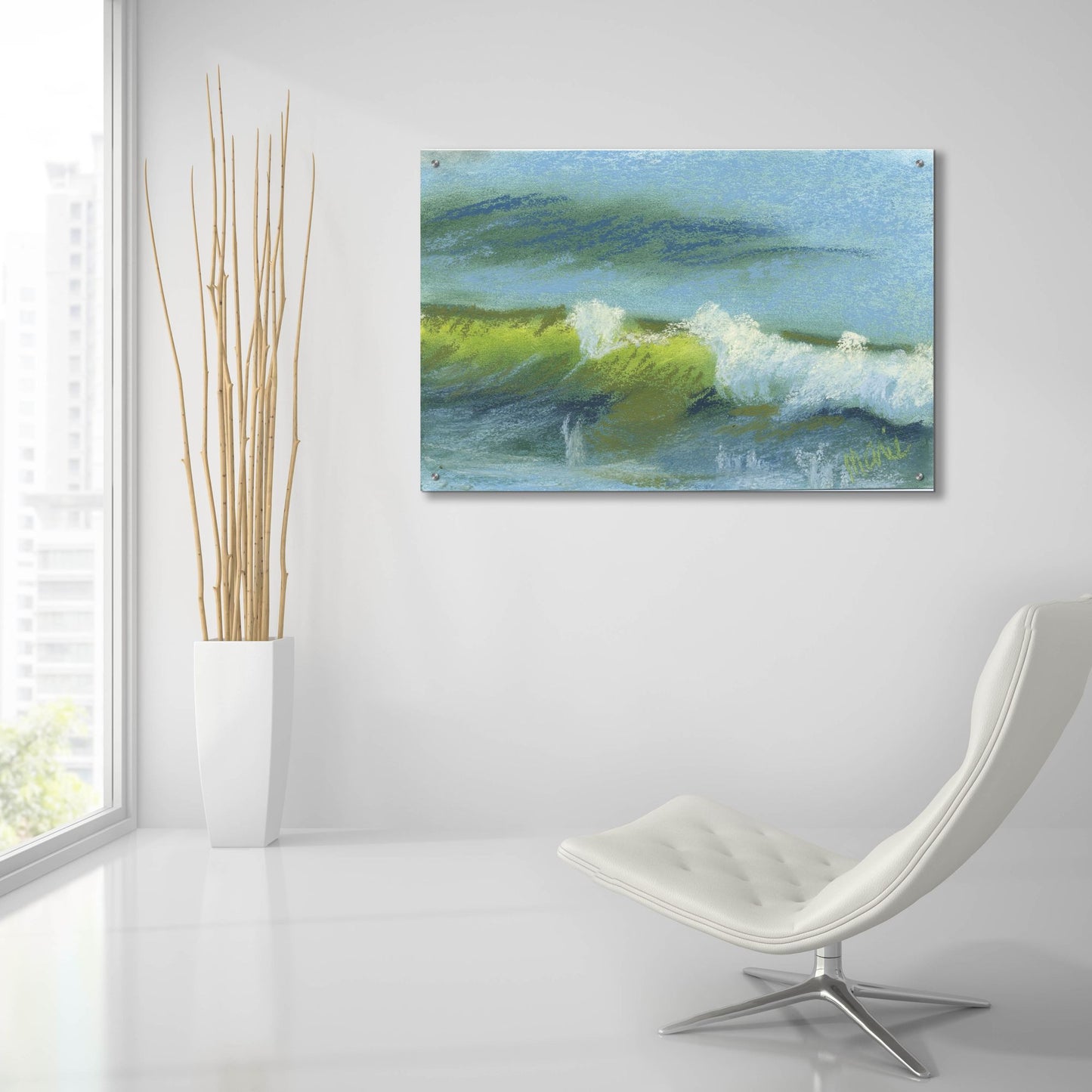 Epic Art 'Wave Portrait No. 64' by Marie Marfia Fine Art, Acrylic Glass Wall Art,36x24