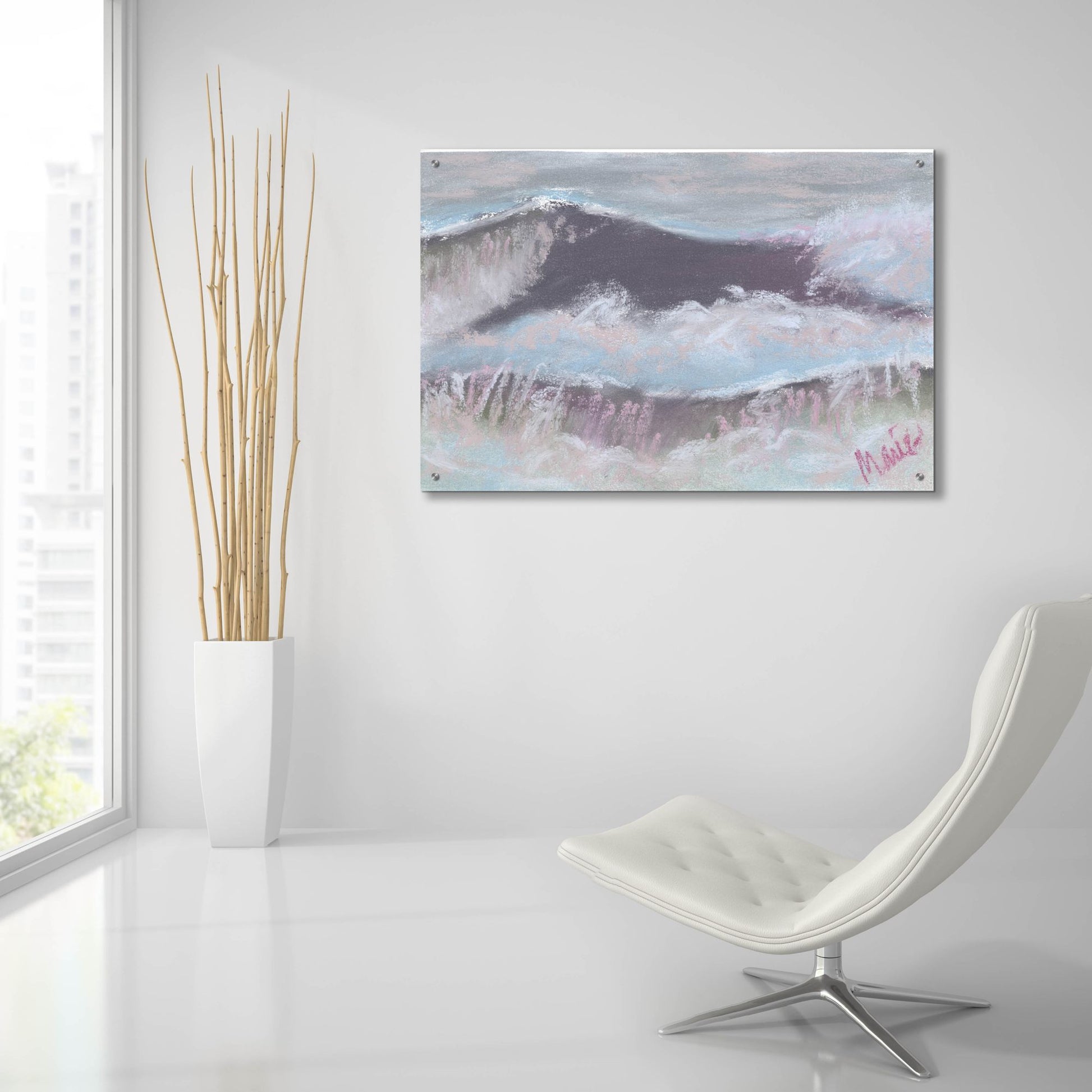 Epic Art 'Wave Portrait No. 66' by Marie Marfia Fine Art, Acrylic Glass Wall Art,36x24