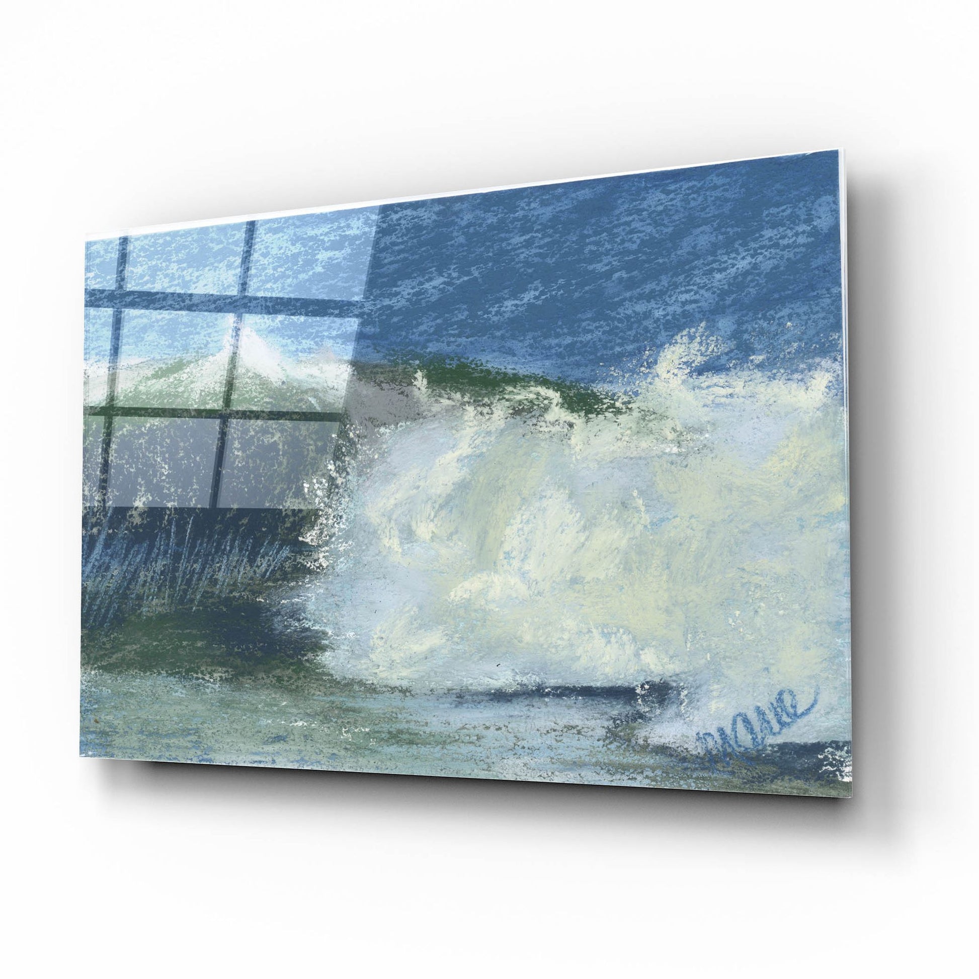 Epic Art 'Wave Portrait No. 75' by Marie Marfia Fine Art, Acrylic Glass Wall Art,16x12