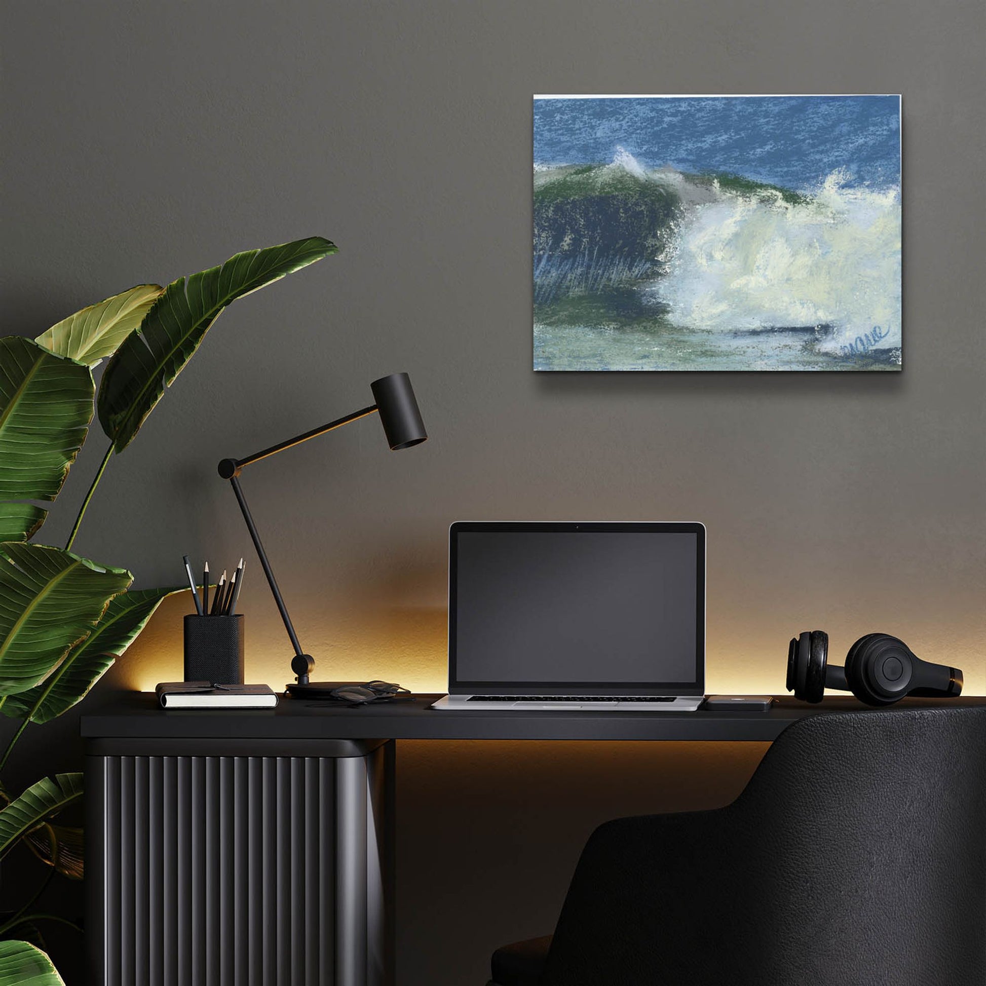 Epic Art 'Wave Portrait No. 75' by Marie Marfia Fine Art, Acrylic Glass Wall Art,16x12