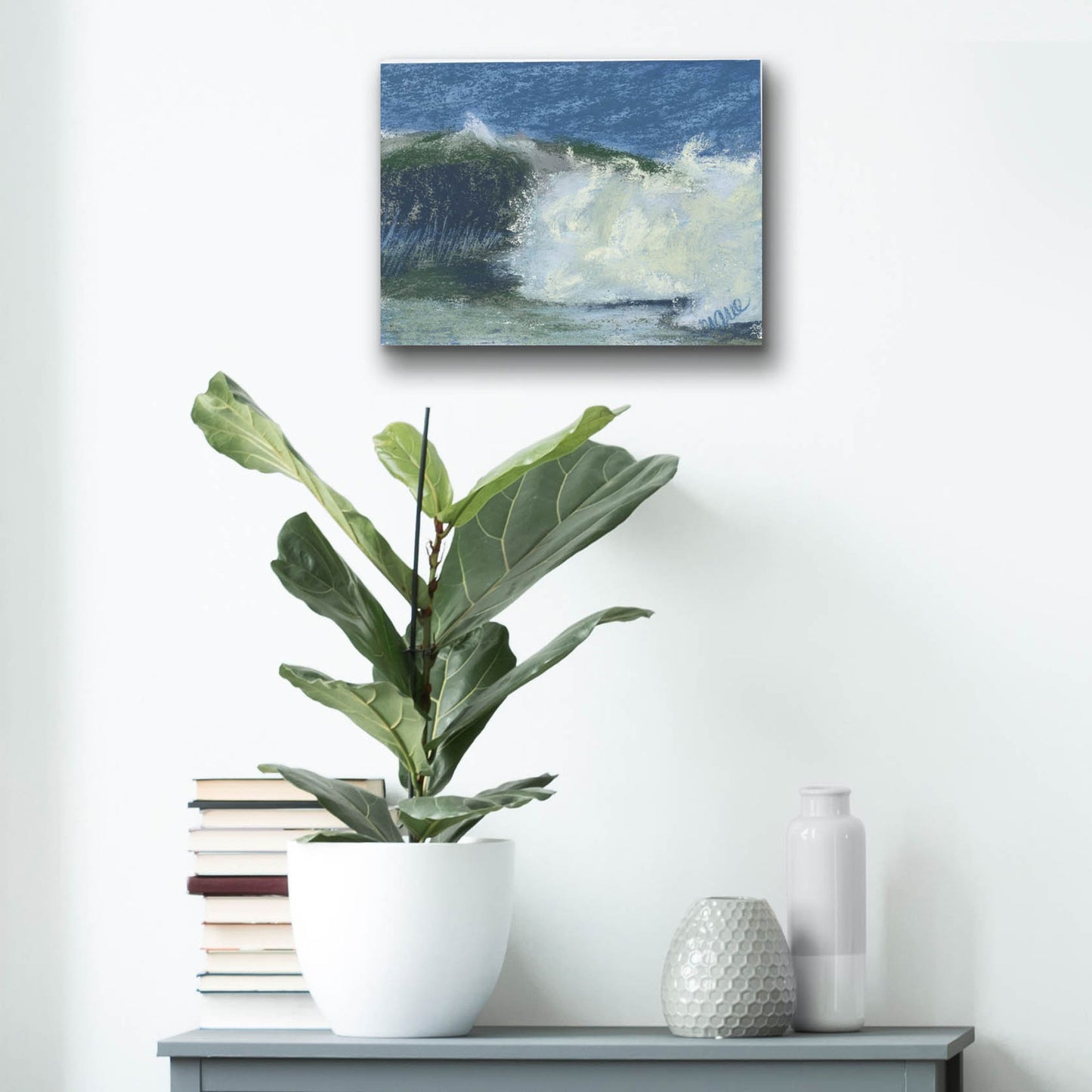 Epic Art 'Wave Portrait No. 75' by Marie Marfia Fine Art, Acrylic Glass Wall Art,16x12