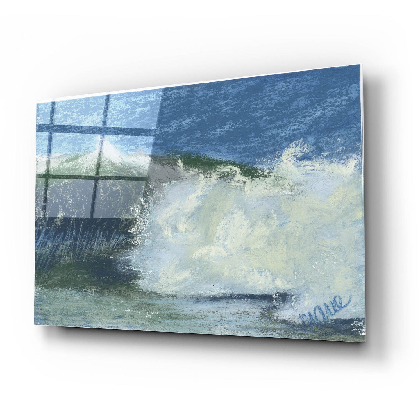 Epic Art 'Wave Portrait No. 75' by Marie Marfia Fine Art, Acrylic Glass Wall Art,24x16