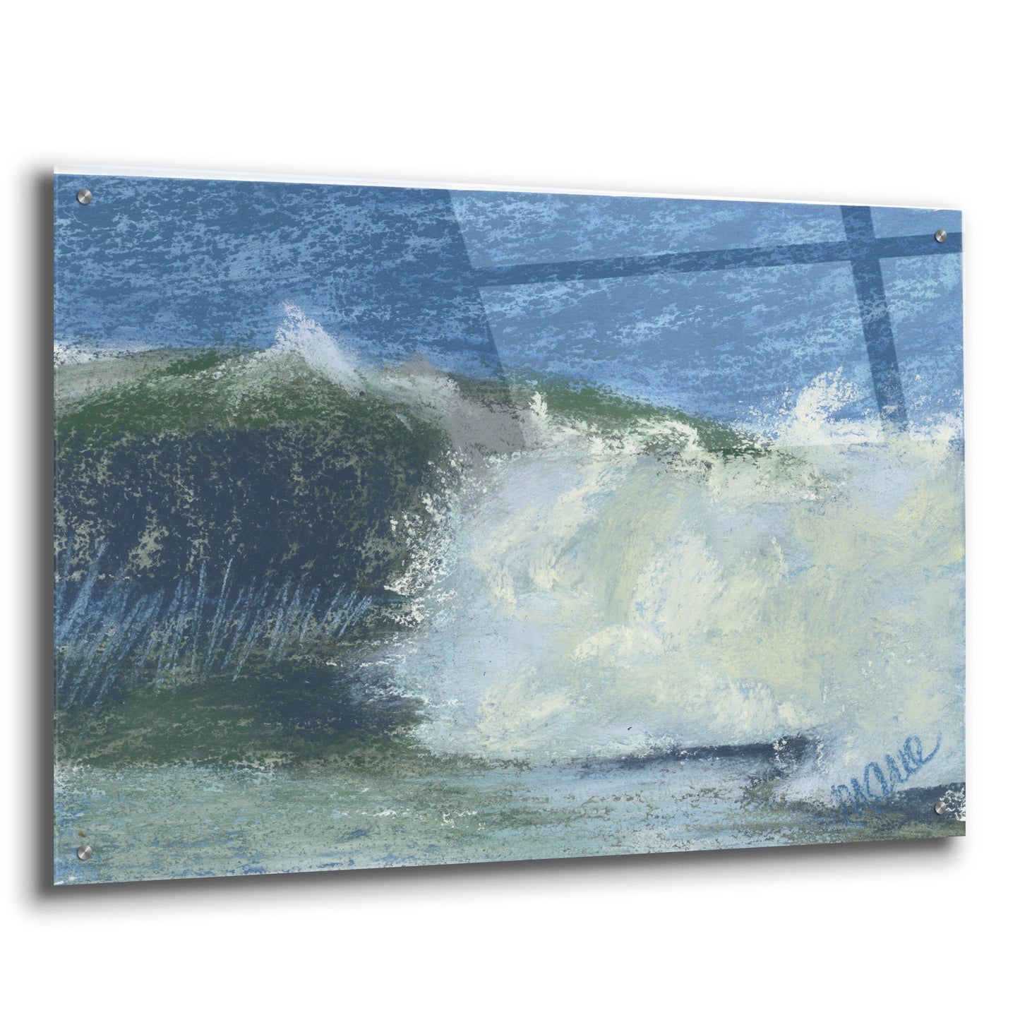 Epic Art 'Wave Portrait No. 75' by Marie Marfia Fine Art, Acrylic Glass Wall Art,36x24