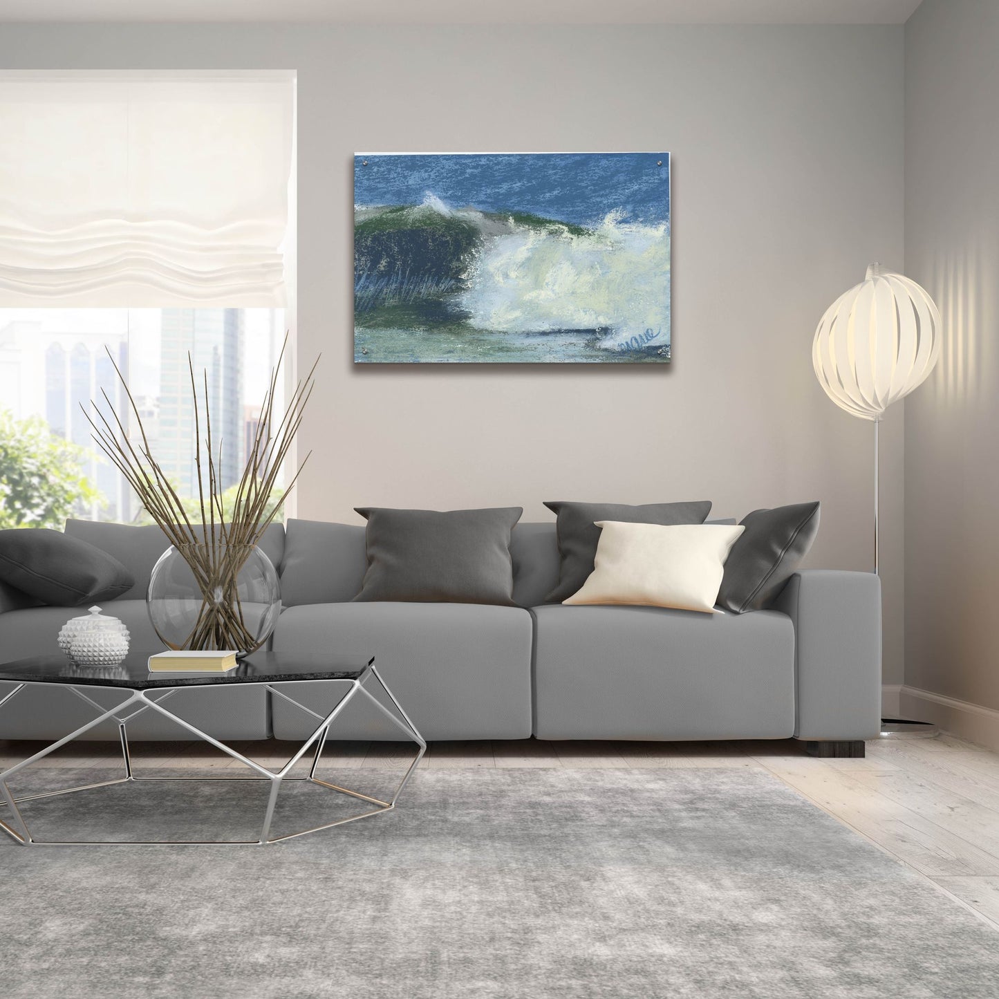 Epic Art 'Wave Portrait No. 75' by Marie Marfia Fine Art, Acrylic Glass Wall Art,36x24