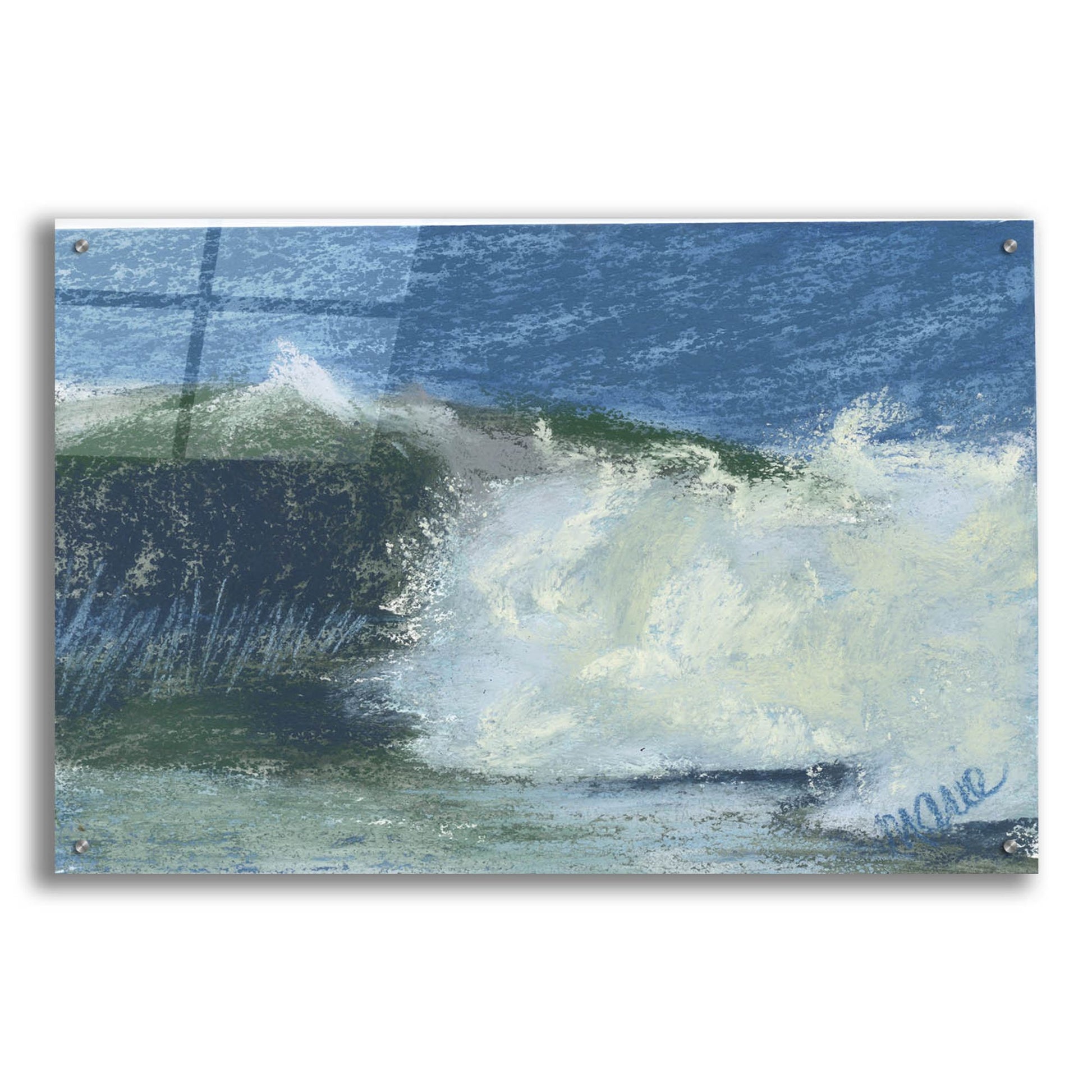 Epic Art 'Wave Portrait No. 75' by Marie Marfia Fine Art, Acrylic Glass Wall Art,36x24