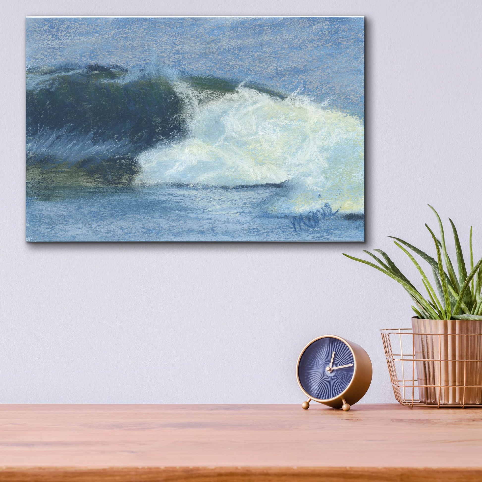 Epic Art 'Wave Portrait No. 76' by Marie Marfia Fine Art, Acrylic Glass Wall Art,16x12