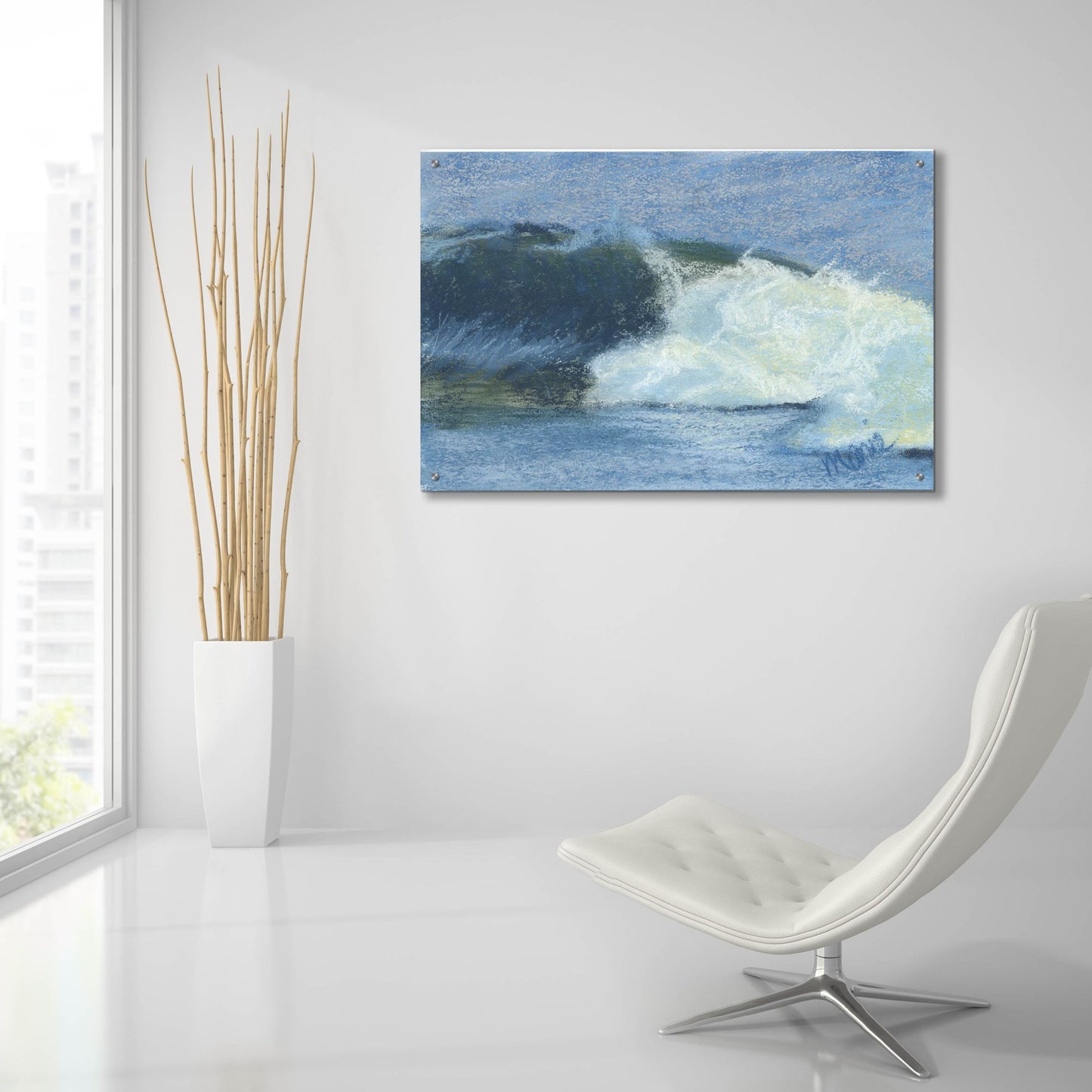 Epic Art 'Wave Portrait No. 76' by Marie Marfia Fine Art, Acrylic Glass Wall Art,36x24